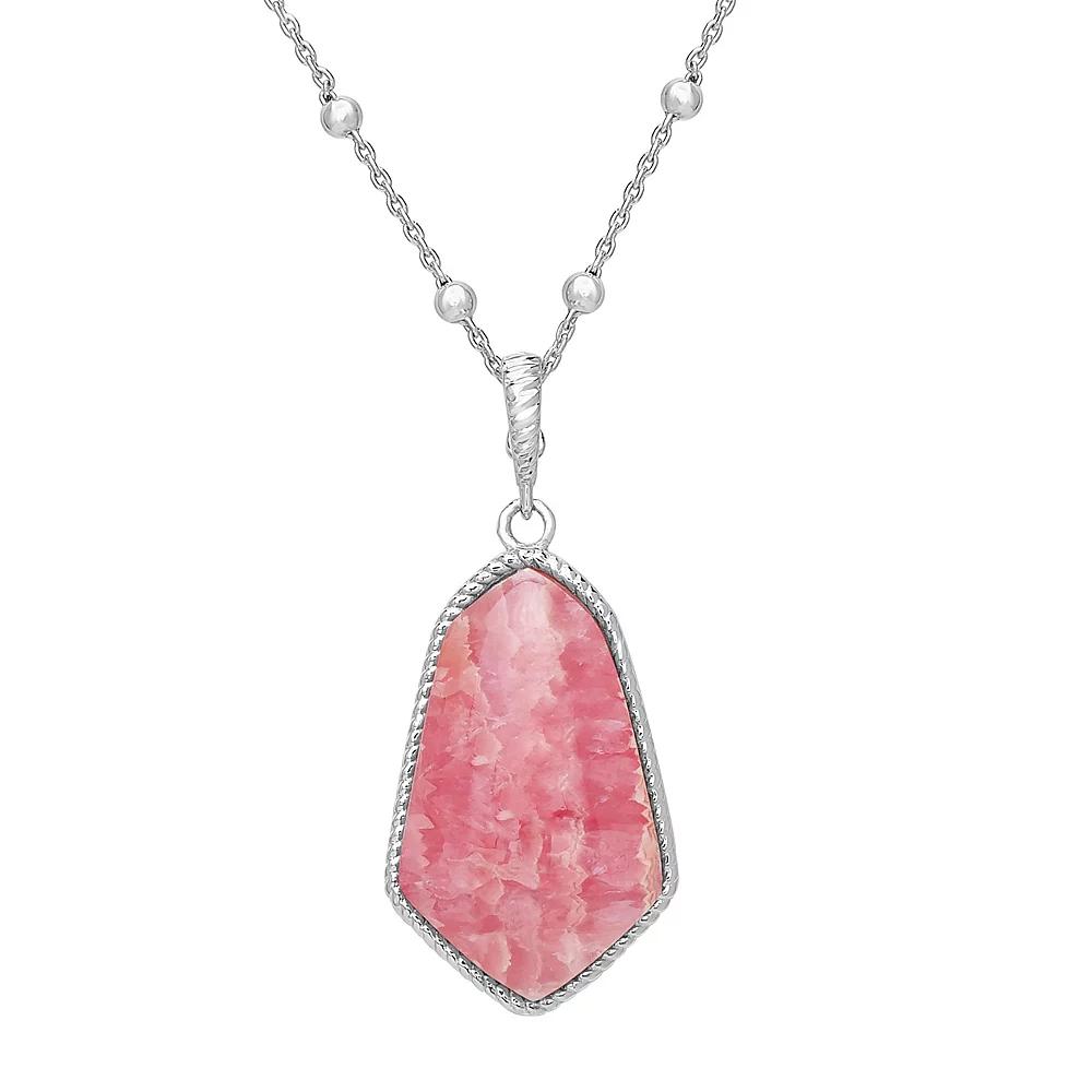 Gemistry Sterling Silver Gemstone Pendant Necklace, Women's, Size: 18", Rhodochrosite Product Image
