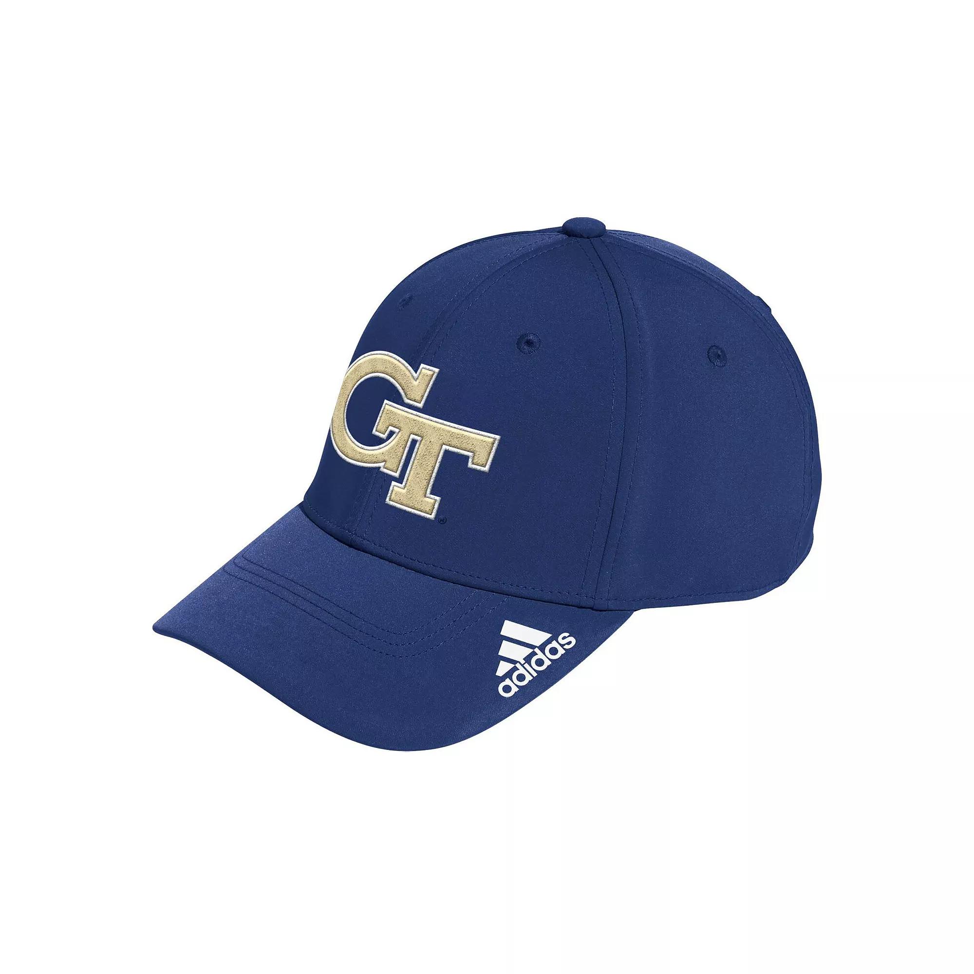 Men's adidas Navy Georgia Tech Yellow Jackets Locker Room Logo Flex Hat, Size: Small/Medium, Nc2 Blue Product Image