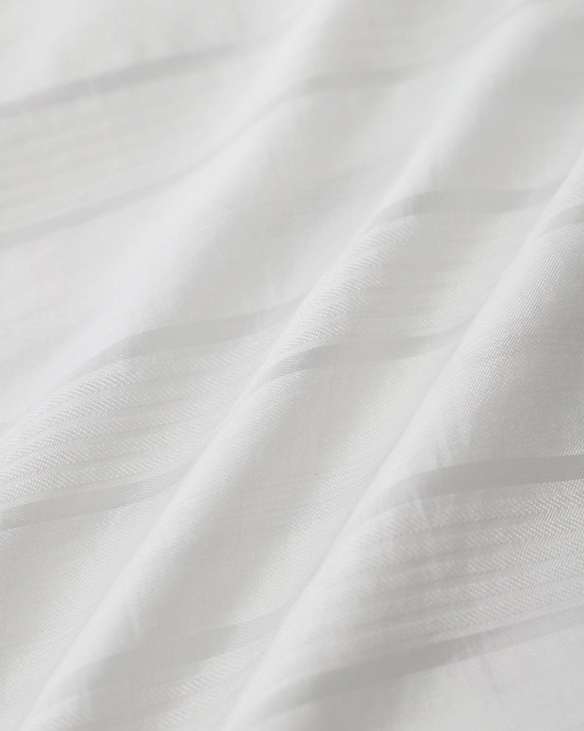 White Striped Button Blouse Product Image