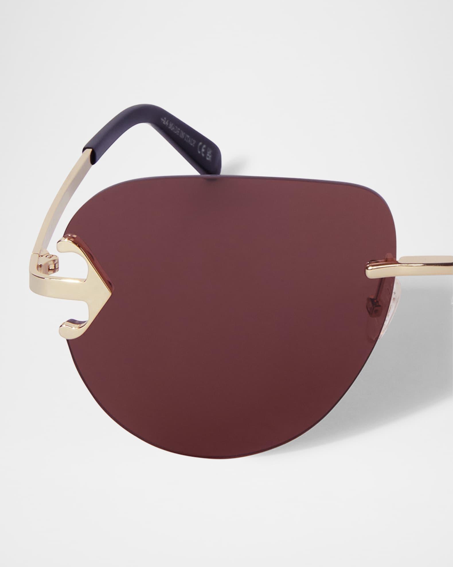 Mens Alexandria Metal Round Sunglasses Product Image