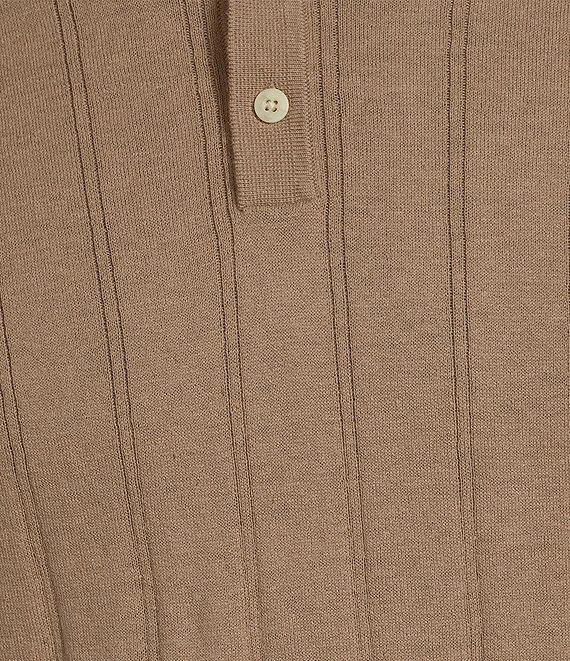 Cremieux Blue Label Cape Town Collection Solid Ribbed Short Sleeve Polo Sweater Product Image