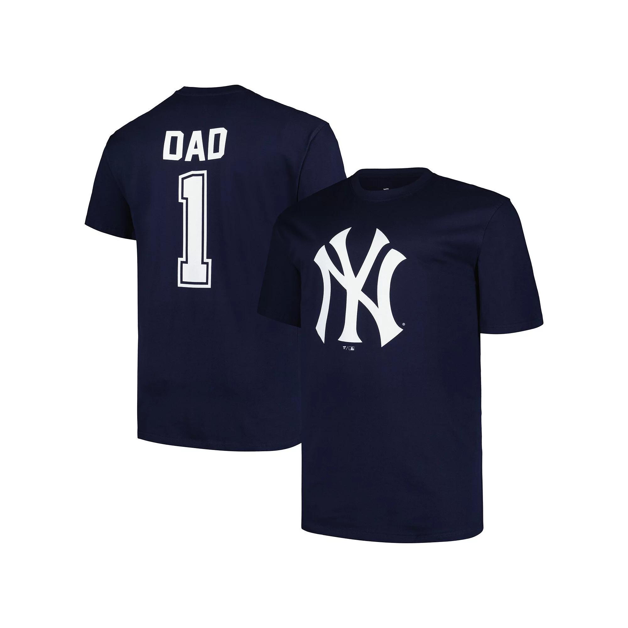 Men's Profile Navy New York Yankees Big & Tall #1 Dad T-Shirt, Size: 5XB, Blue Product Image
