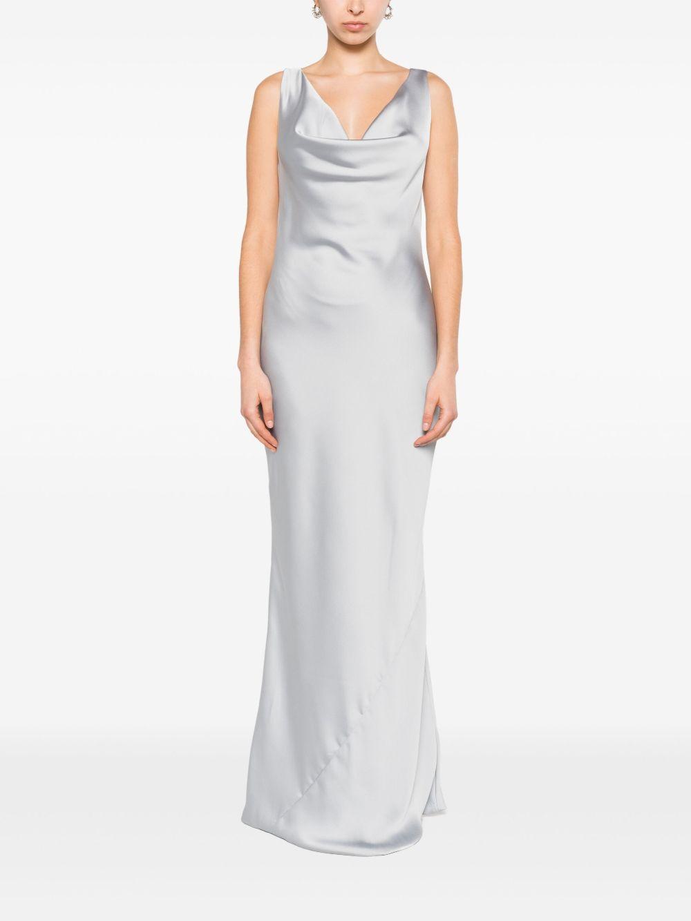 cowl-neck satin gown Product Image