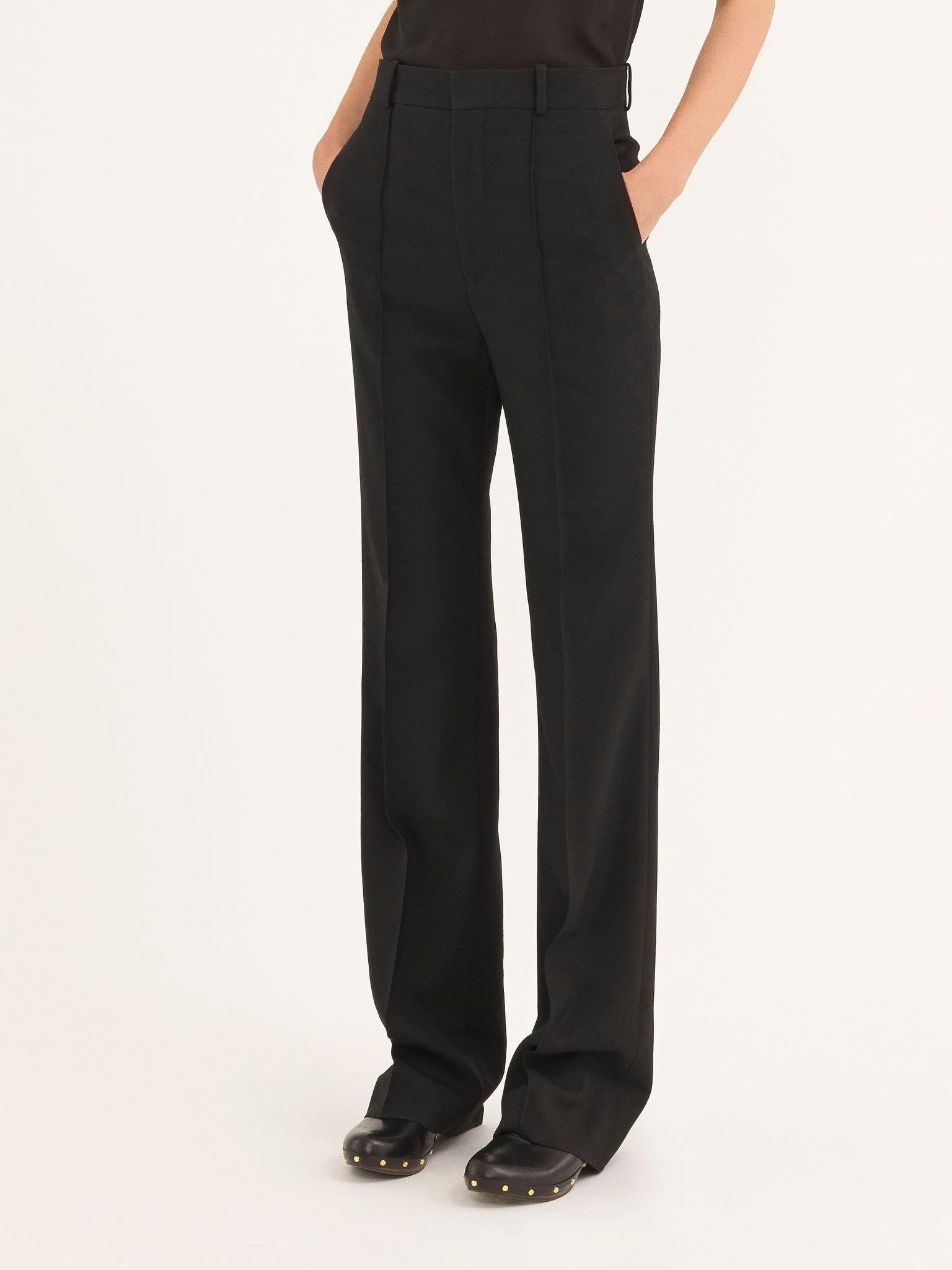 High-waisted pants in wool gabardine Product Image