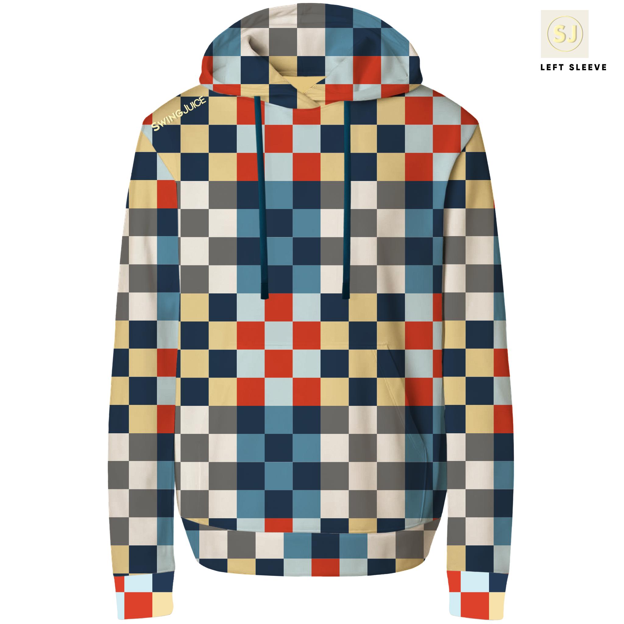 SwingJuice Golf Multi Checker Men's Performance Hoodie Product Image