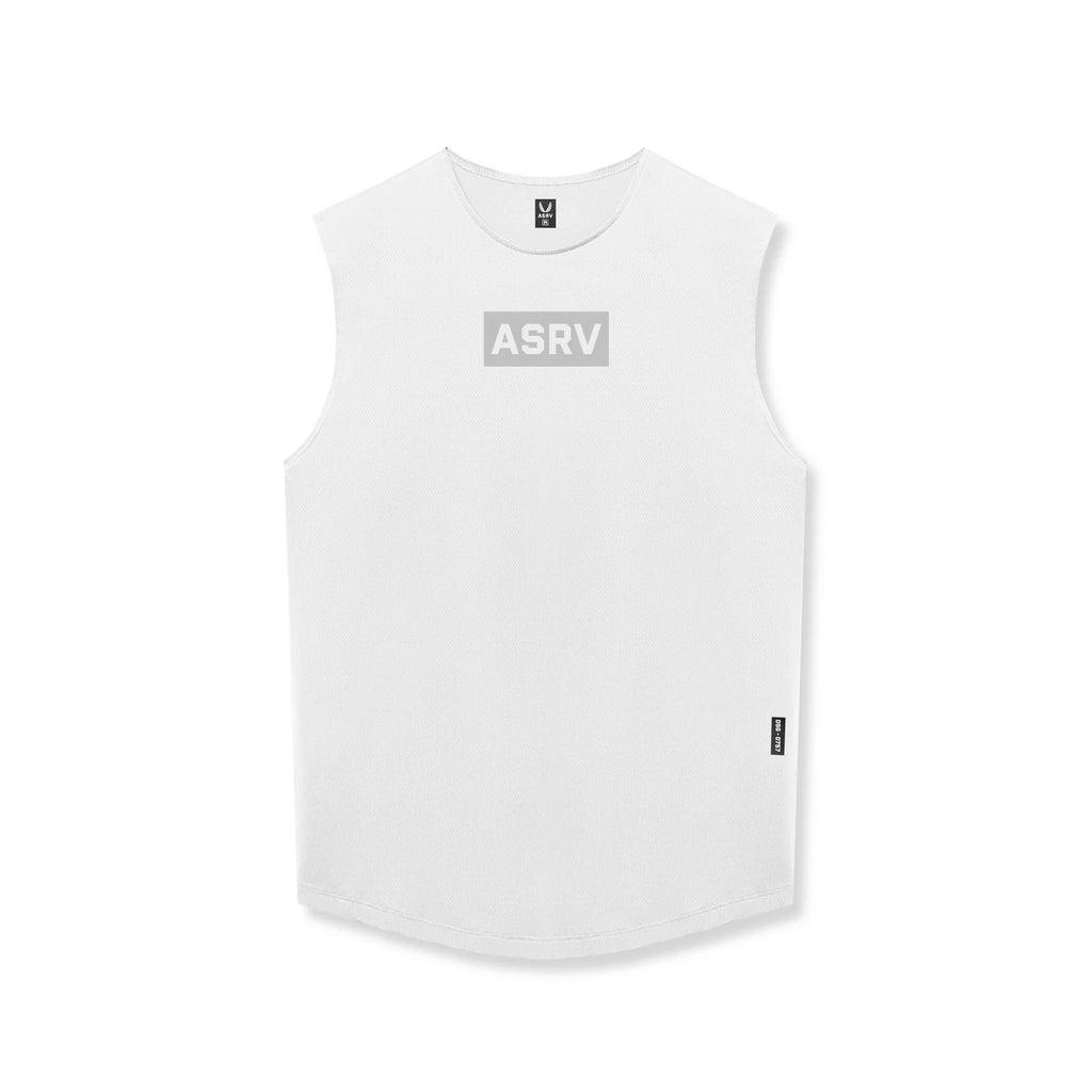 0757. AeroSilver® Cutoff Tank - White "Box Logo" Product Image