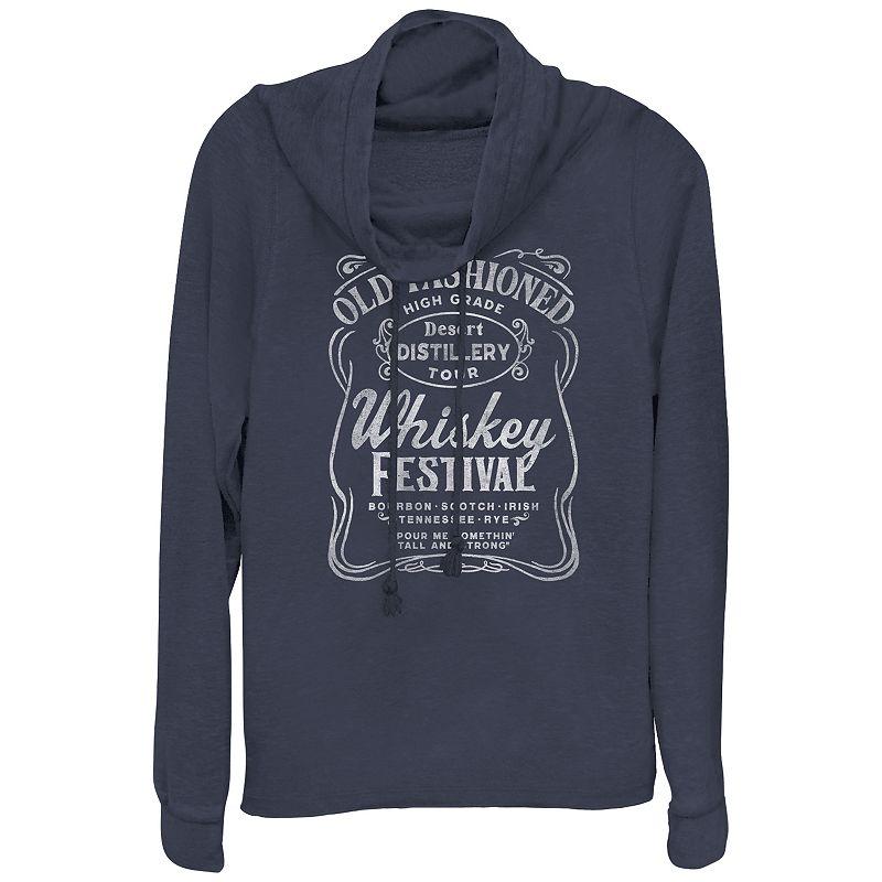 Women's Plus Old Fashioned Whiskey Festival Cowlneck Graphic Lightweight Long Sleeve,  Product Image
