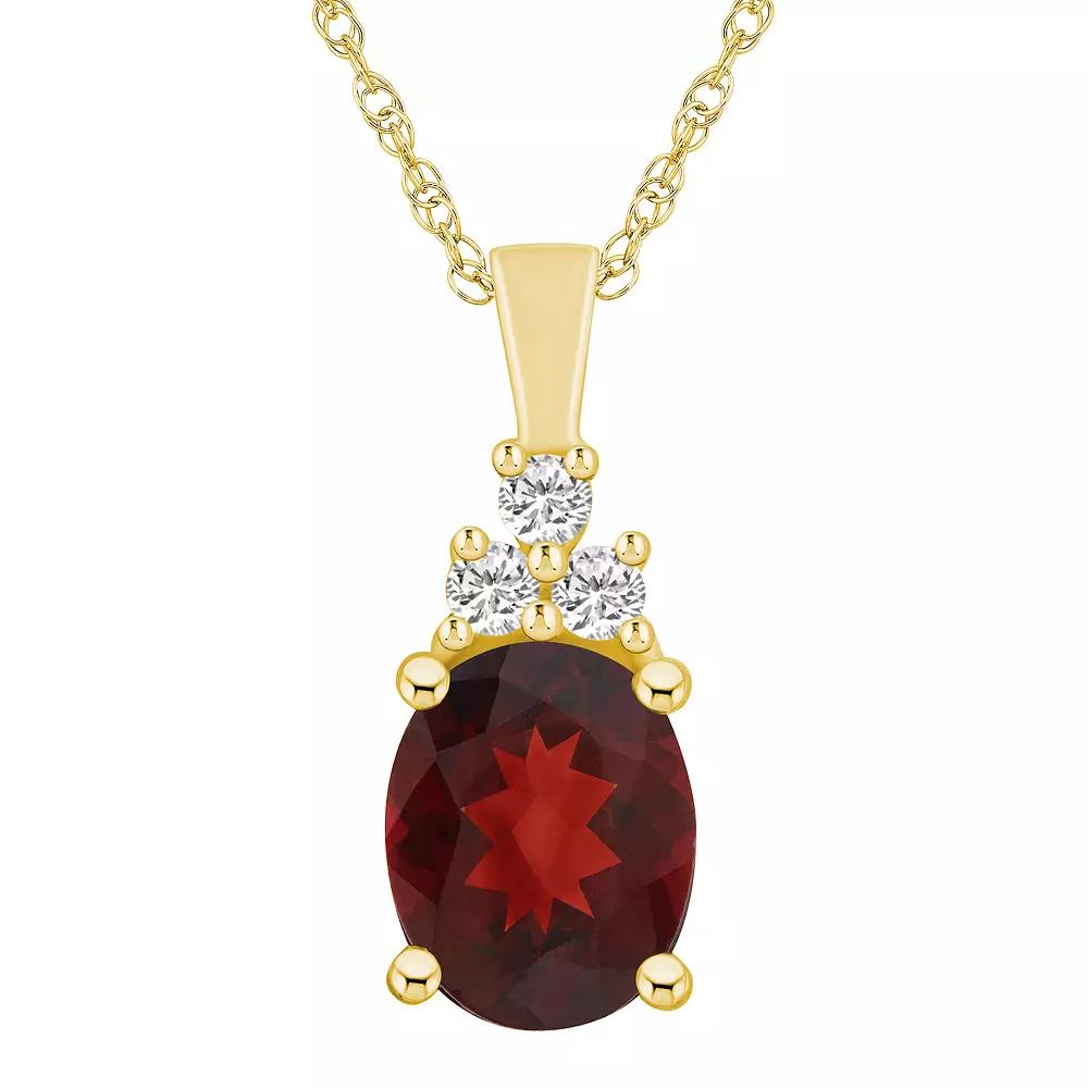 Alyson Layne 14k White Gold Oval London Blue Topaz & 1/6 Carat T.W. Diamond Pendant Necklace, Women's, Size: 18" Product Image