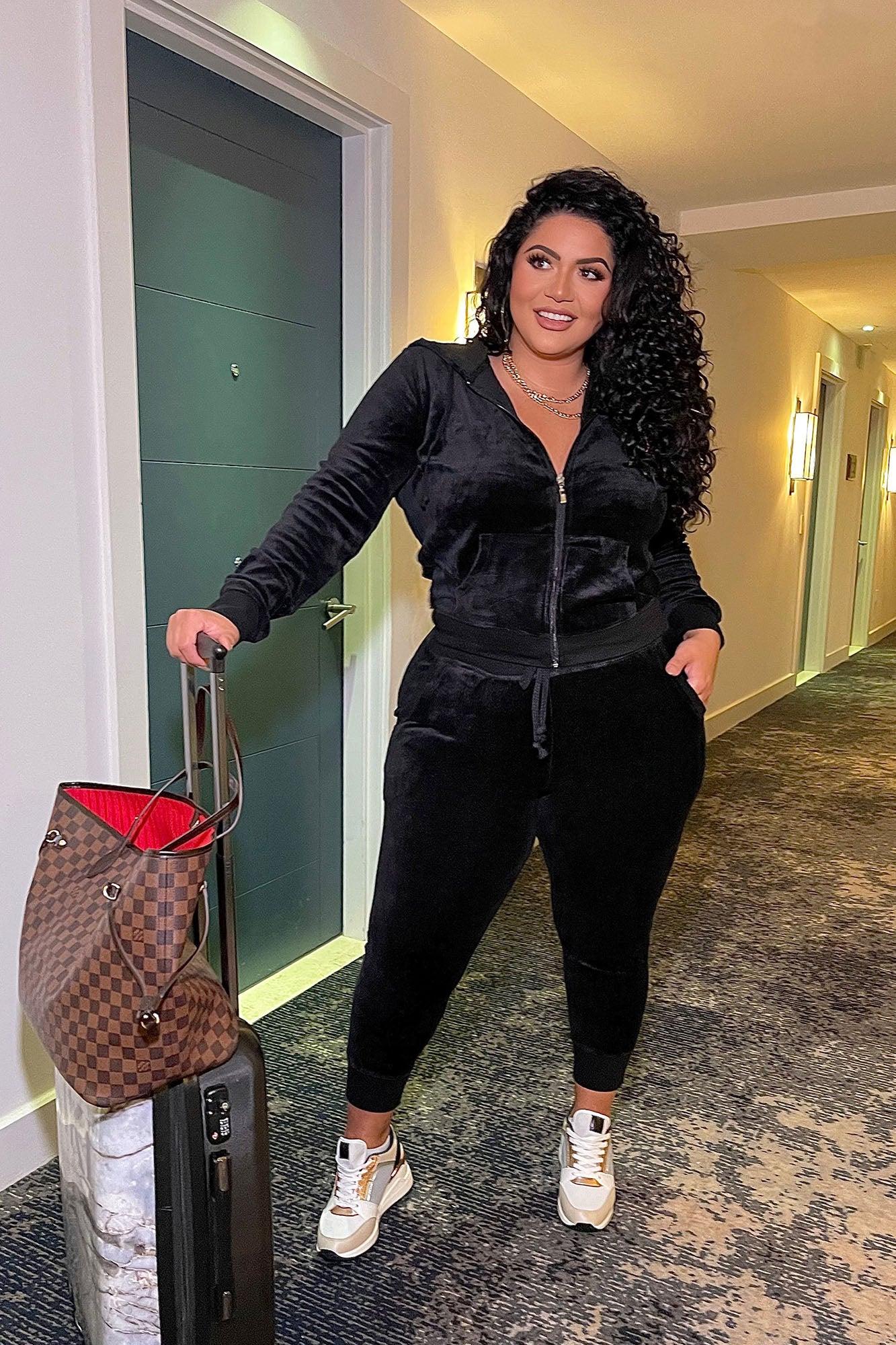 The Original Trendsetter Velour Set - Black Product Image