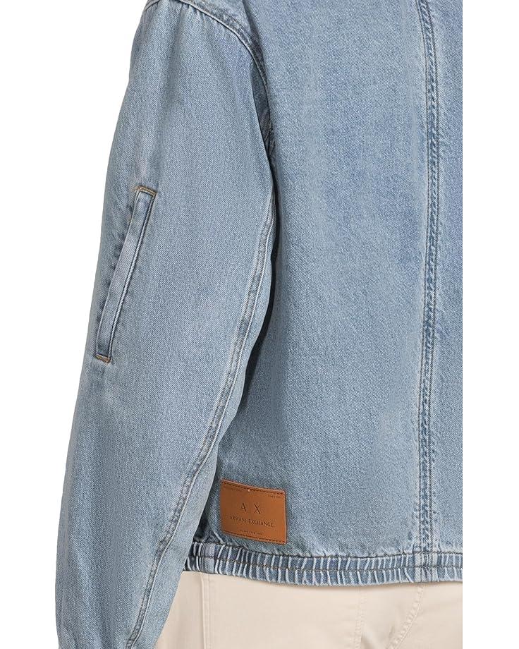 Men's Armani Exchange Denim Collared Bomber Product Image