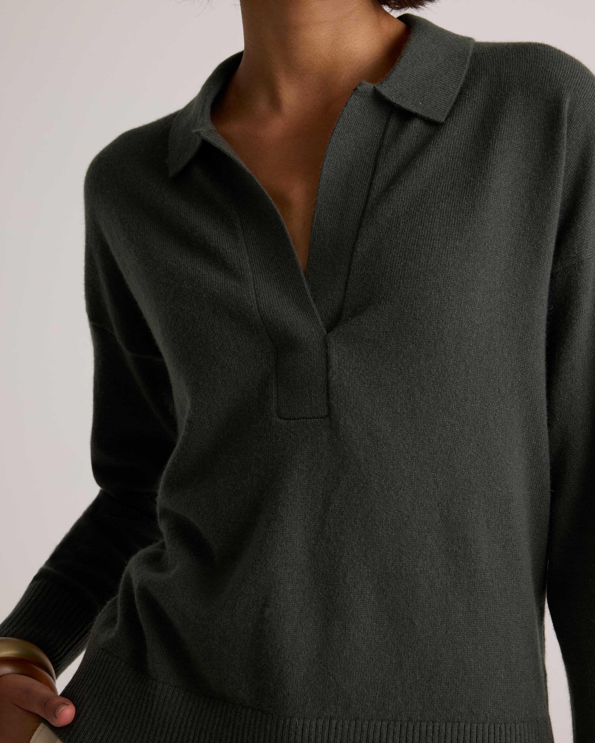 Quince | Women's Mongolian Cashmere Polo Sweater Product Image