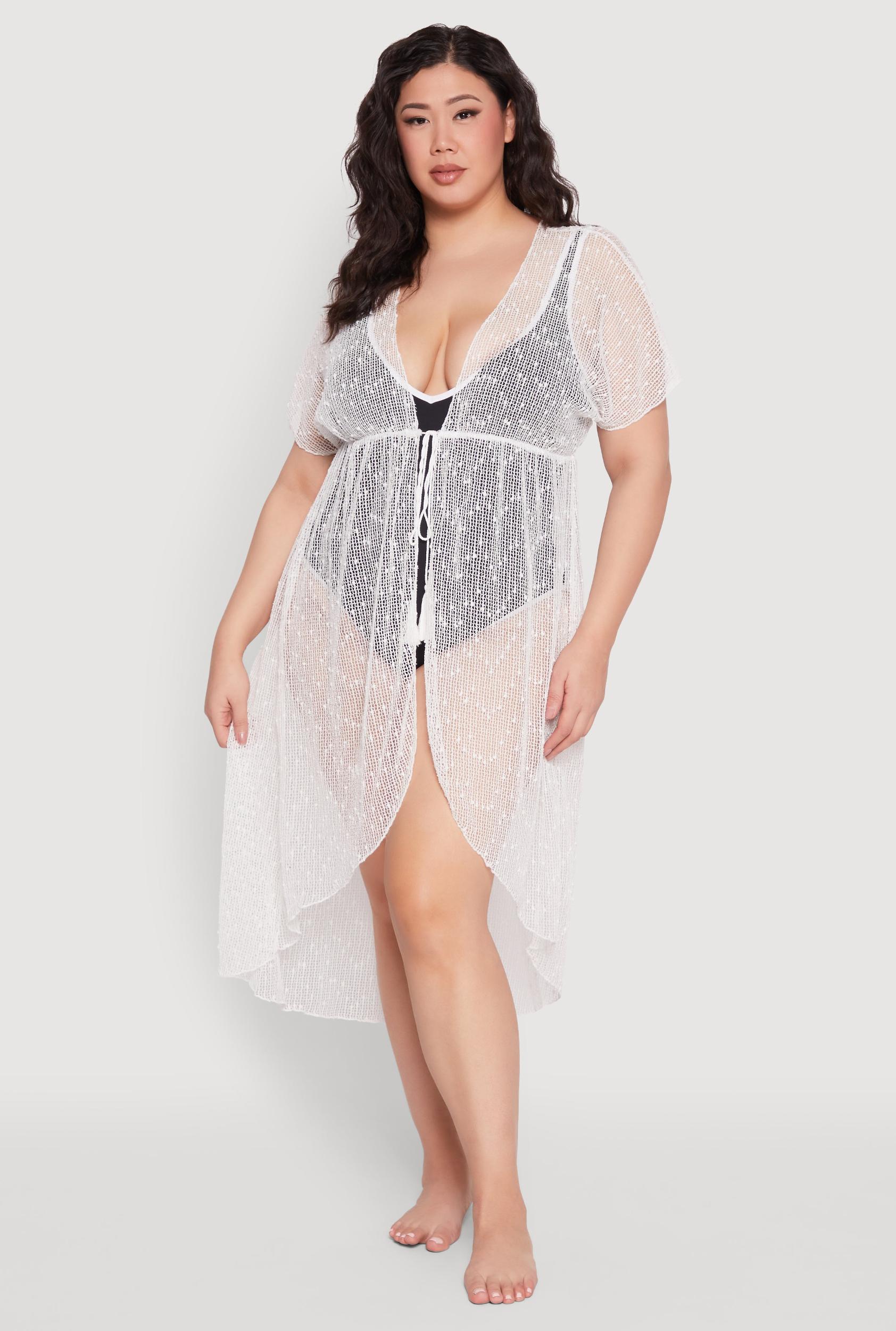 Popcorn Knit Tie Front Cover Up Kimono Female Product Image