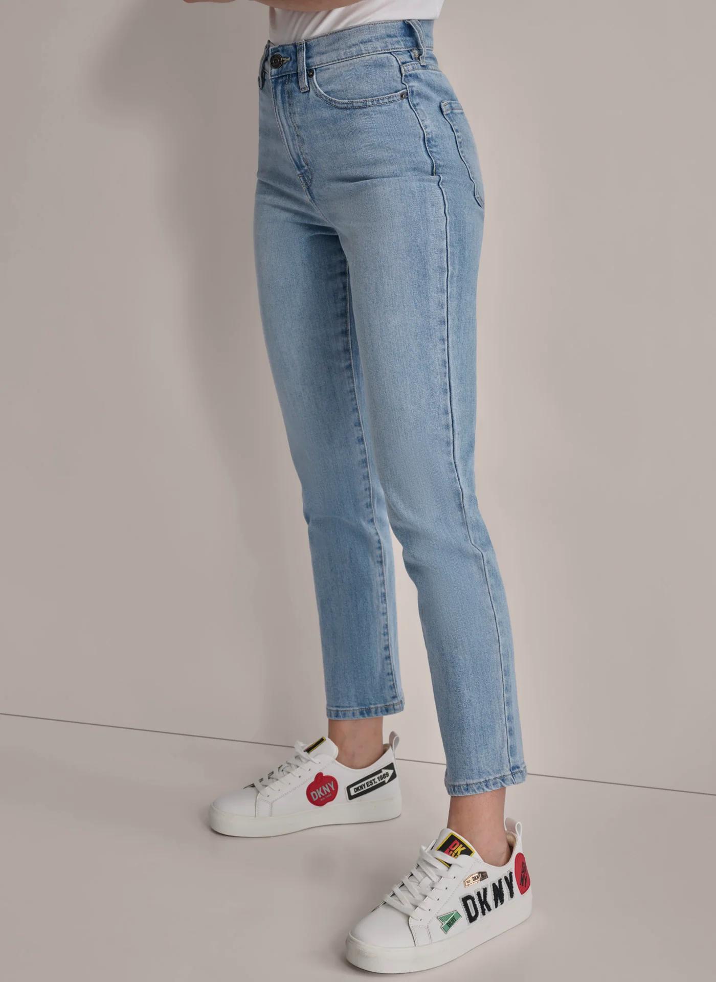 HIGH Rise Length SLIM STRAIGHT JEAN Product Image