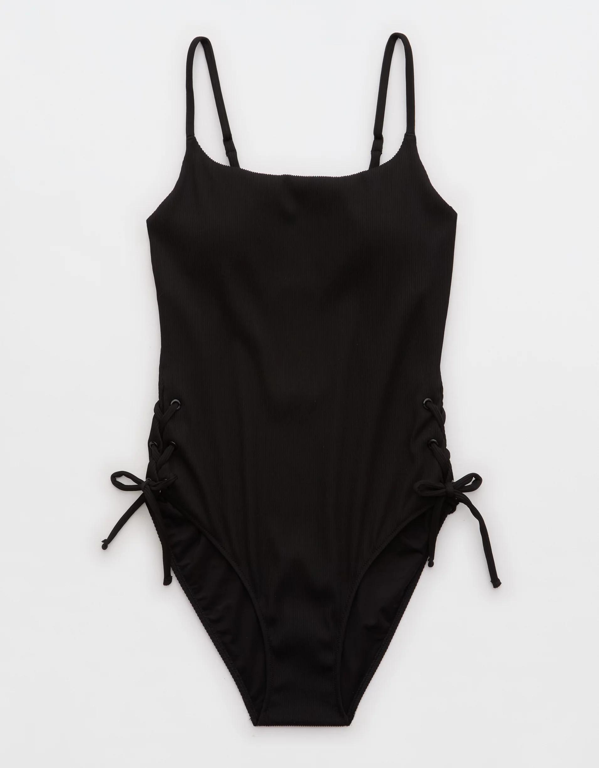 Aerie Ribbed Scoop One Piece Swimsuit Product Image