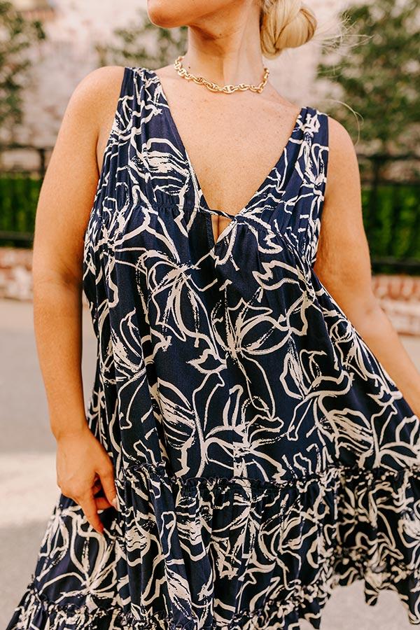 Free Yourself Shift Dress In Navy Curves Product Image