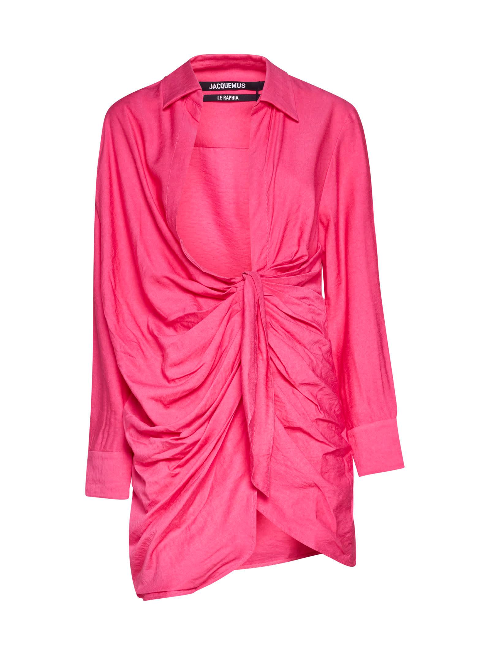 JACQUEMUS Pink Bahia Mini Dress Product Image