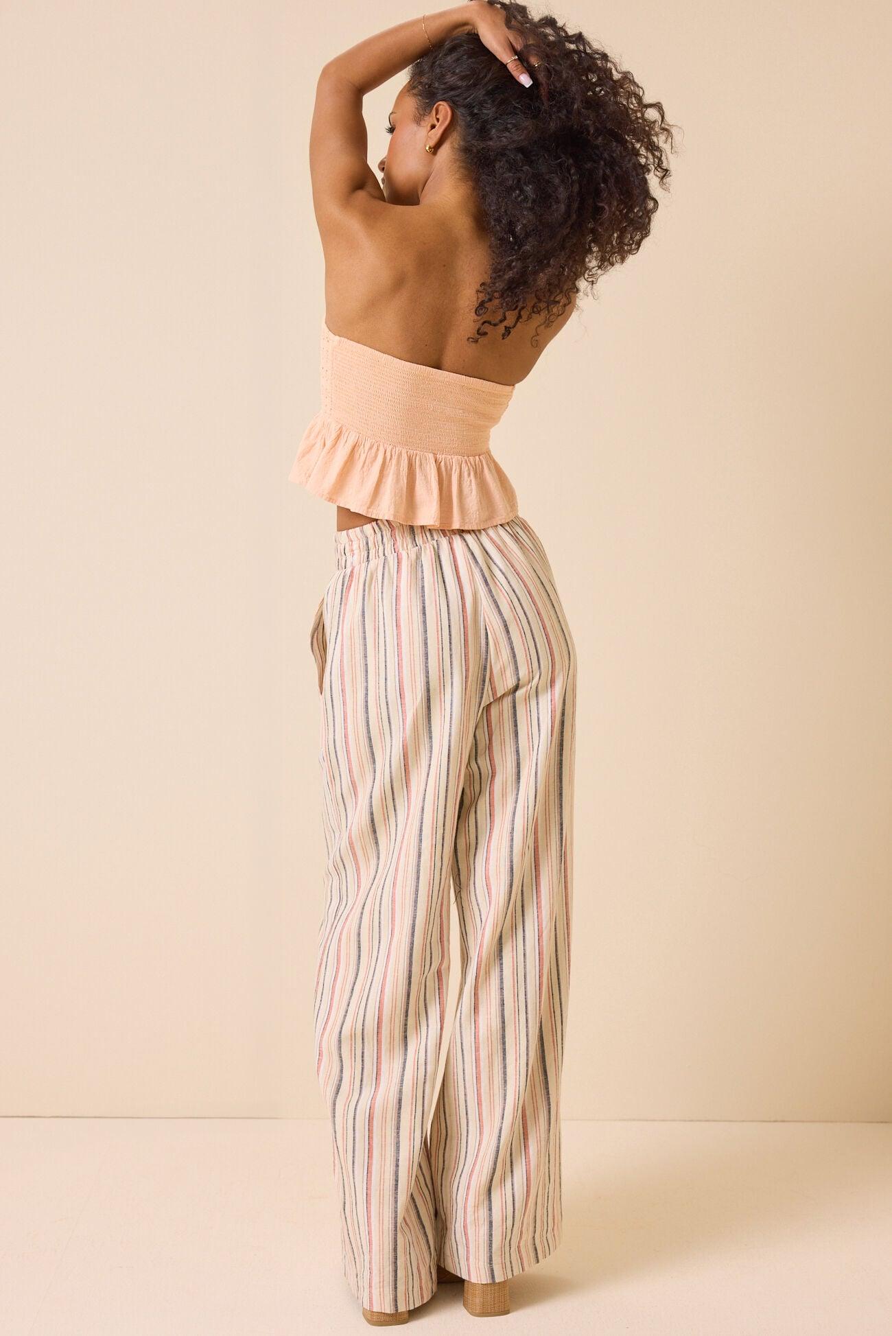 Rylen Stripe Linen Pant Product Image