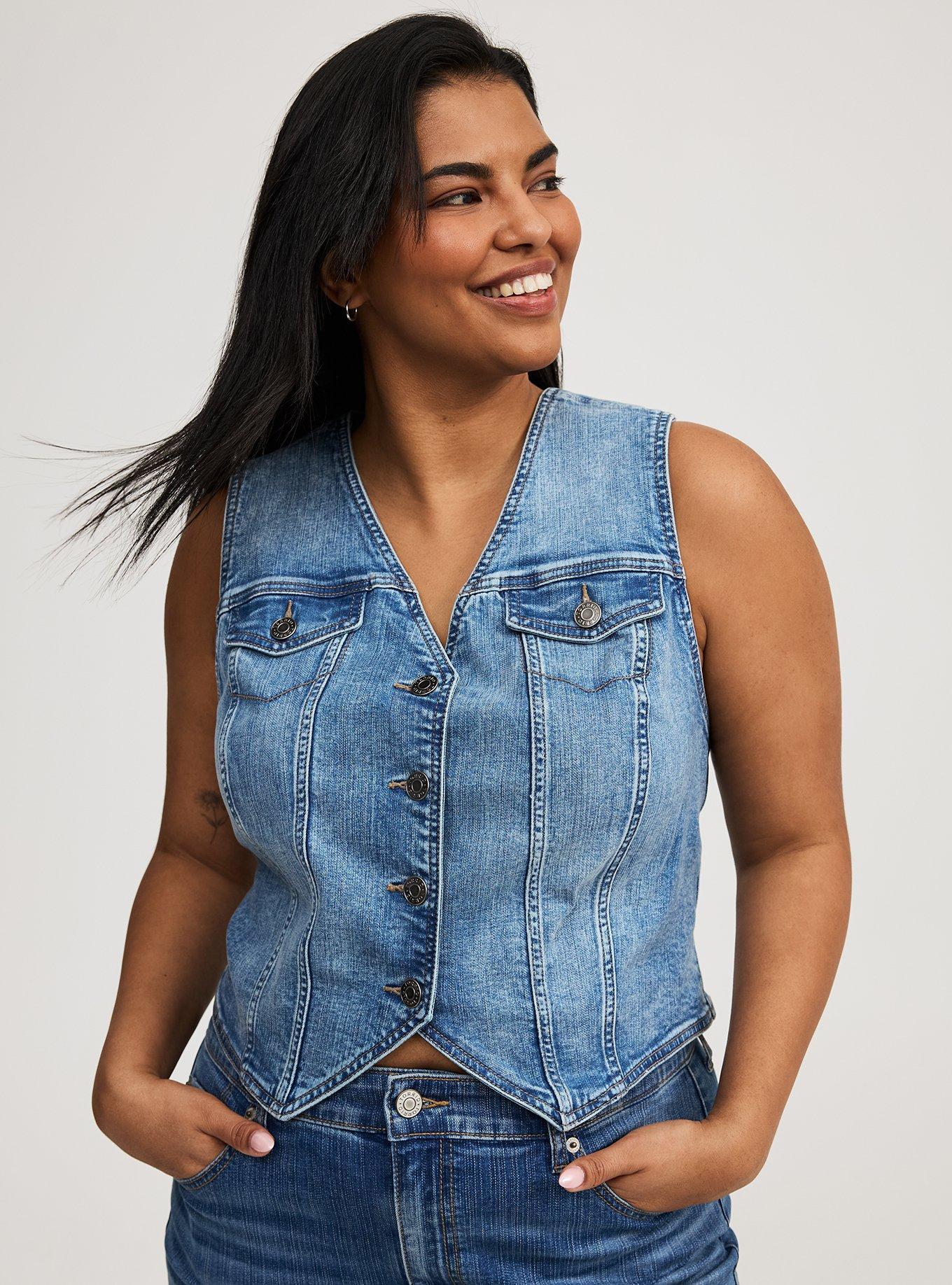 Western Denim Vest Product Image