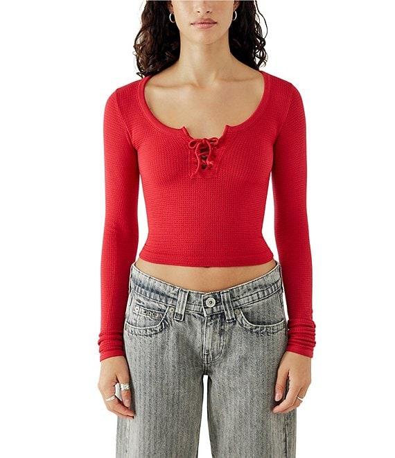 BDG Urban Outfitters Long Sleeve Knockout Top Product Image