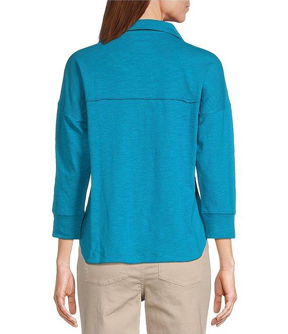Westbound Knit Elbow Sleeve Henley Top Product Image
