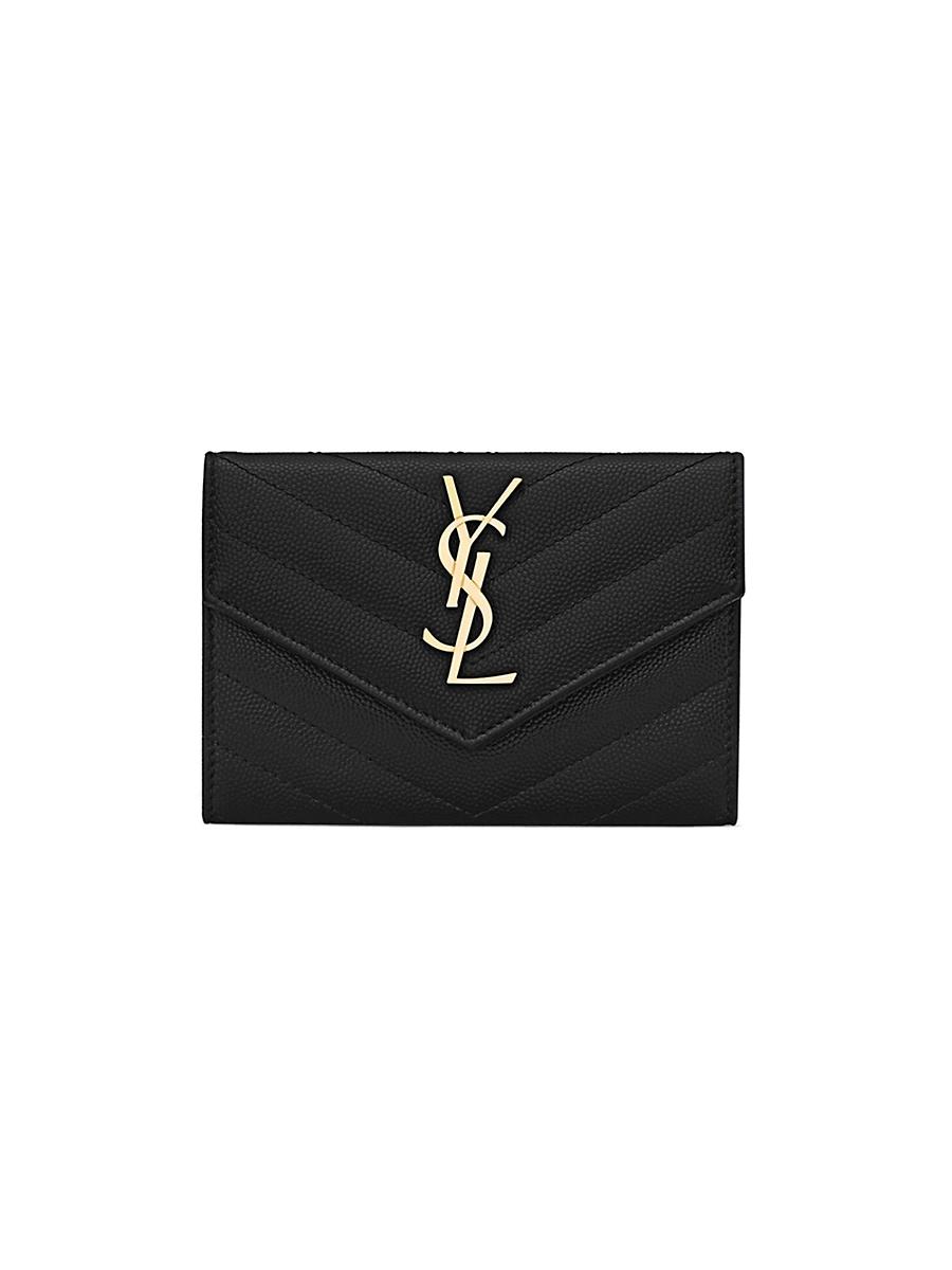 Womens Cassandre Matelass Small Envelope Wallet in Lambskin Product Image