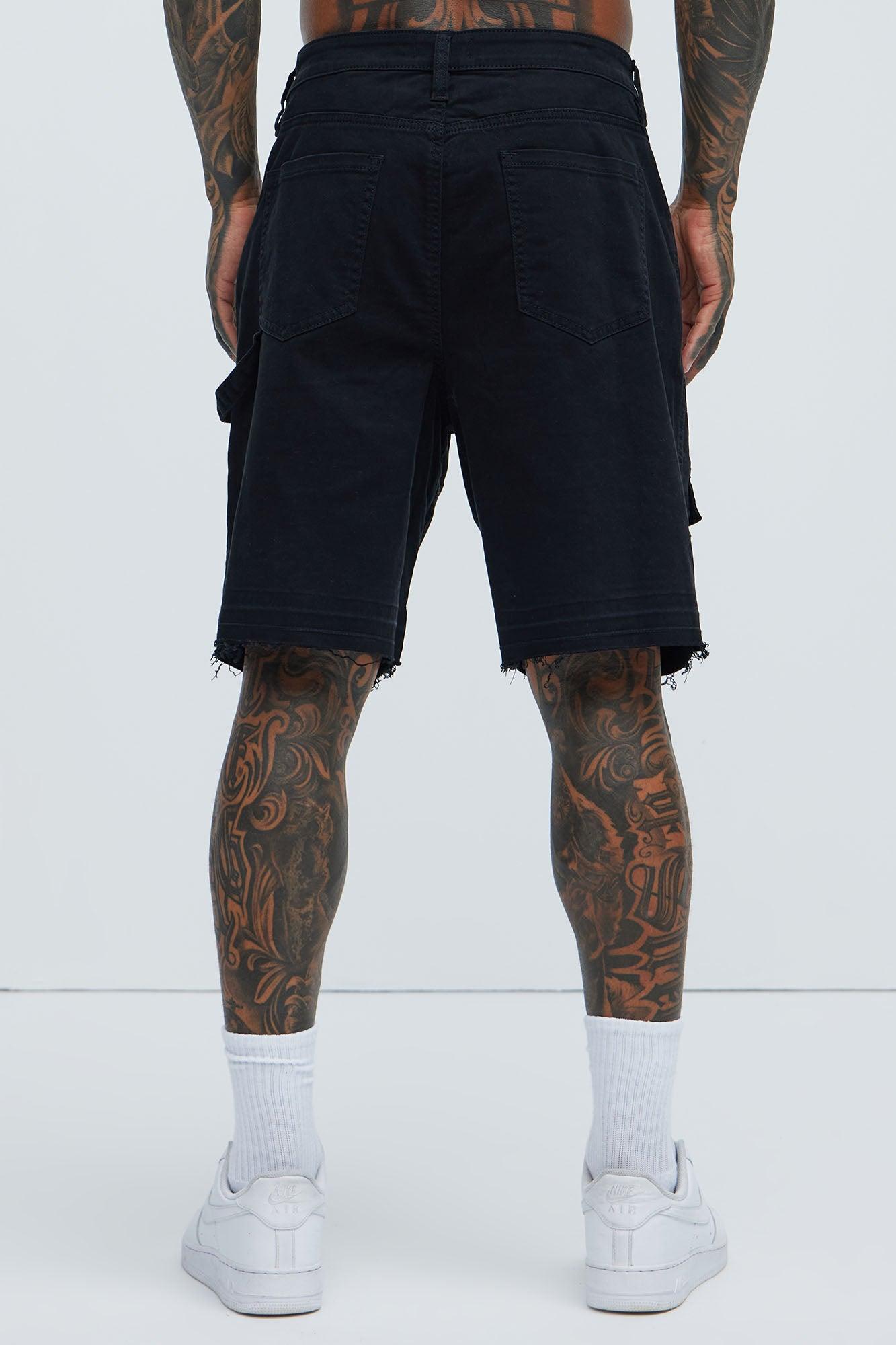 Marcus Cargo Relaxed Shorts - Black Product Image