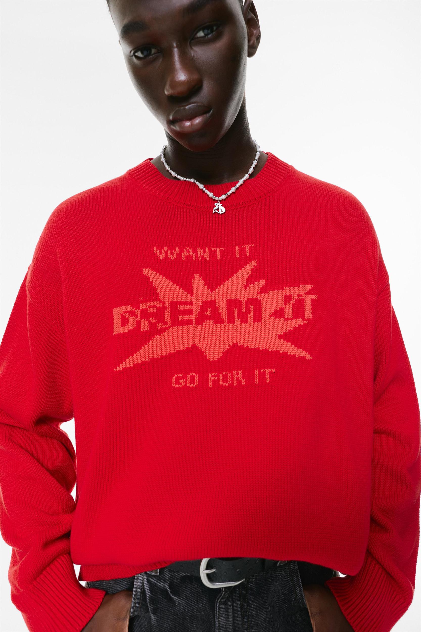 Text graphic jumper Product Image