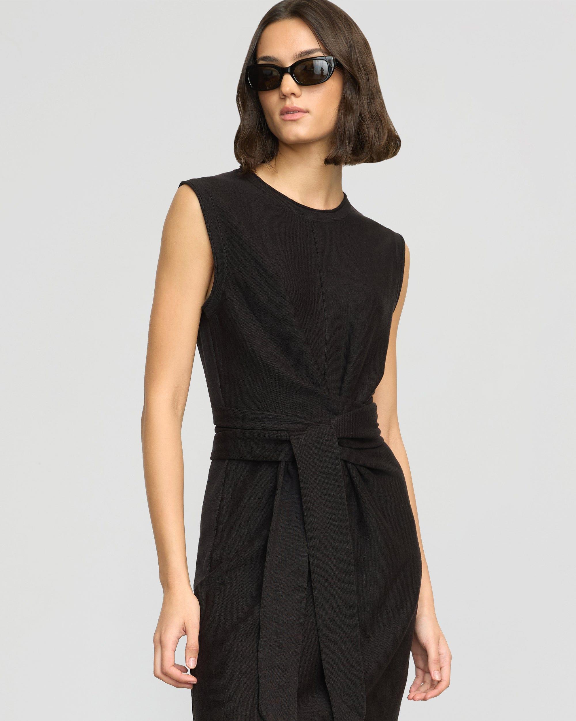 Rini Linen-Cotton Tie-Front Mini Dress Product Image