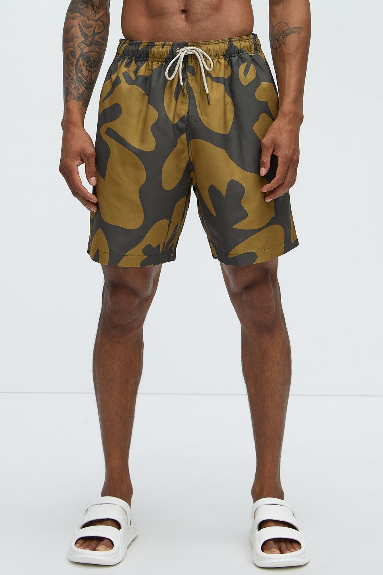 Island Flower Relaxed Short - Brown Combo Product Image