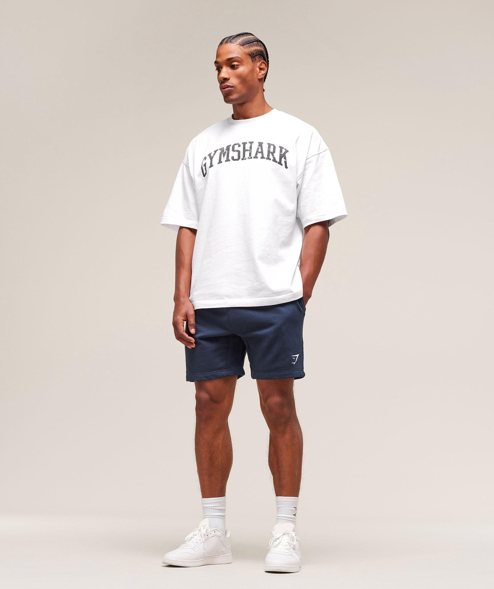 Gymshark Crest 7" Shorts - Navy Male Product Image