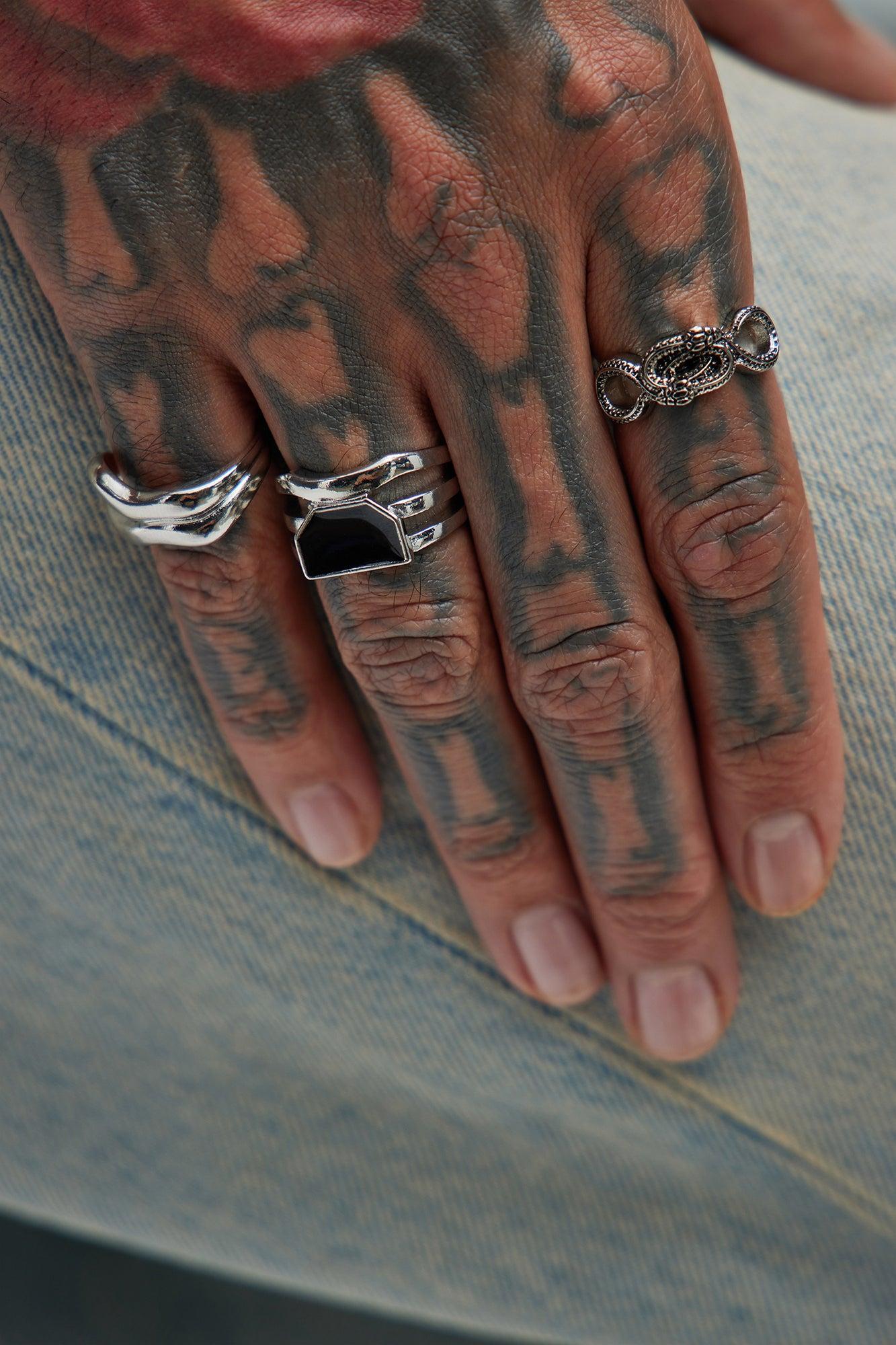 Minimal Metals Ring Set - Silver Product Image