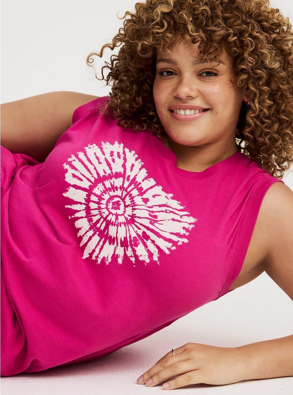 Tie-Dye Heart Relaxed Heritage Jersey Tank Product Image