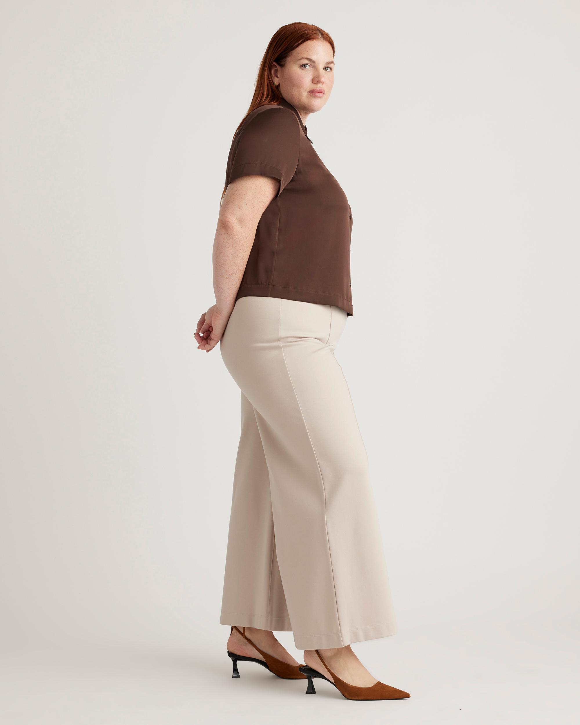 Quince | Women's Washable Stretch Silk Short Sleeve Blouse Product Image