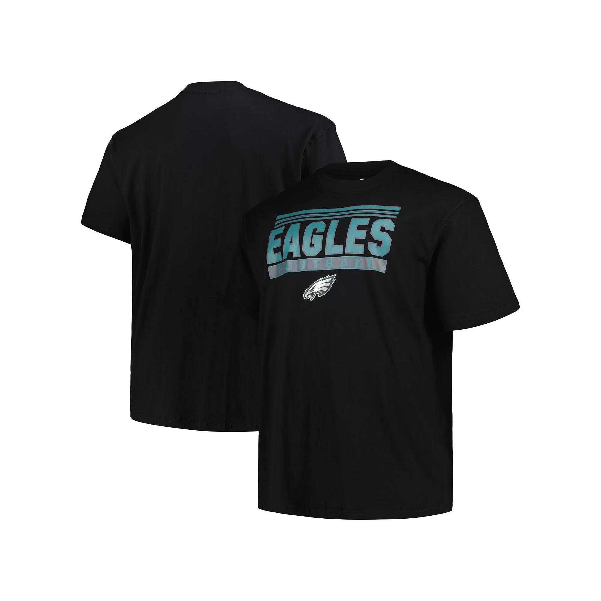 Men's Fanatics Black Philadelphia Eagles Big & Tall Pop T-Shirt,  Product Image