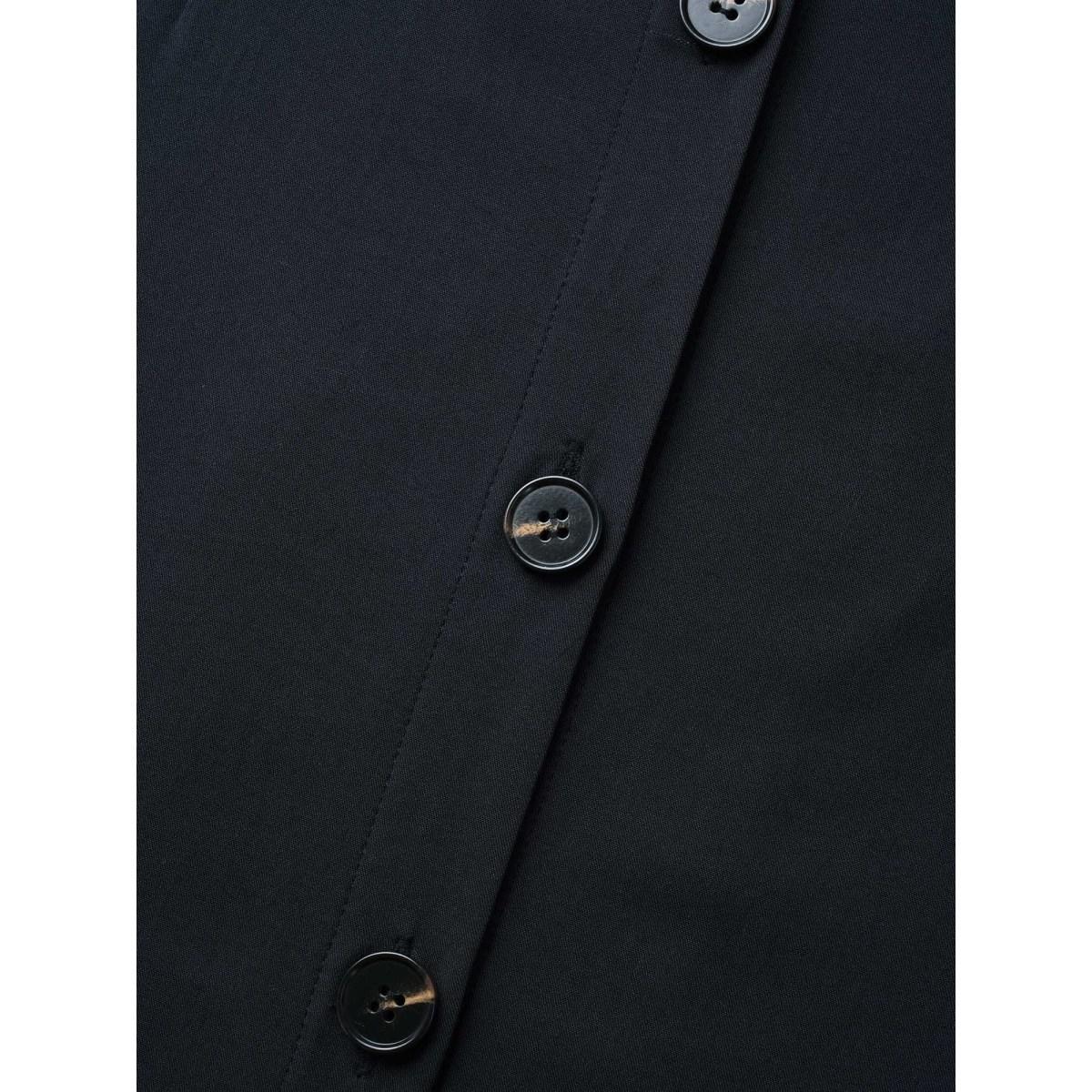 Plus Size Stretch Woven Structured Midi Dress Midnight Women At the Office Button Shirt collar Long Sleeve Curvy BloomChic 22-24/3X Product Image