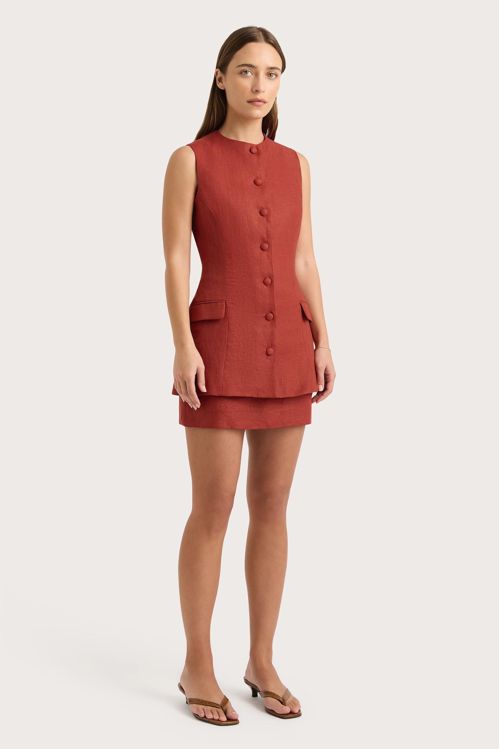 Jane Mini Skirt Garnet - Final Sale Product Image