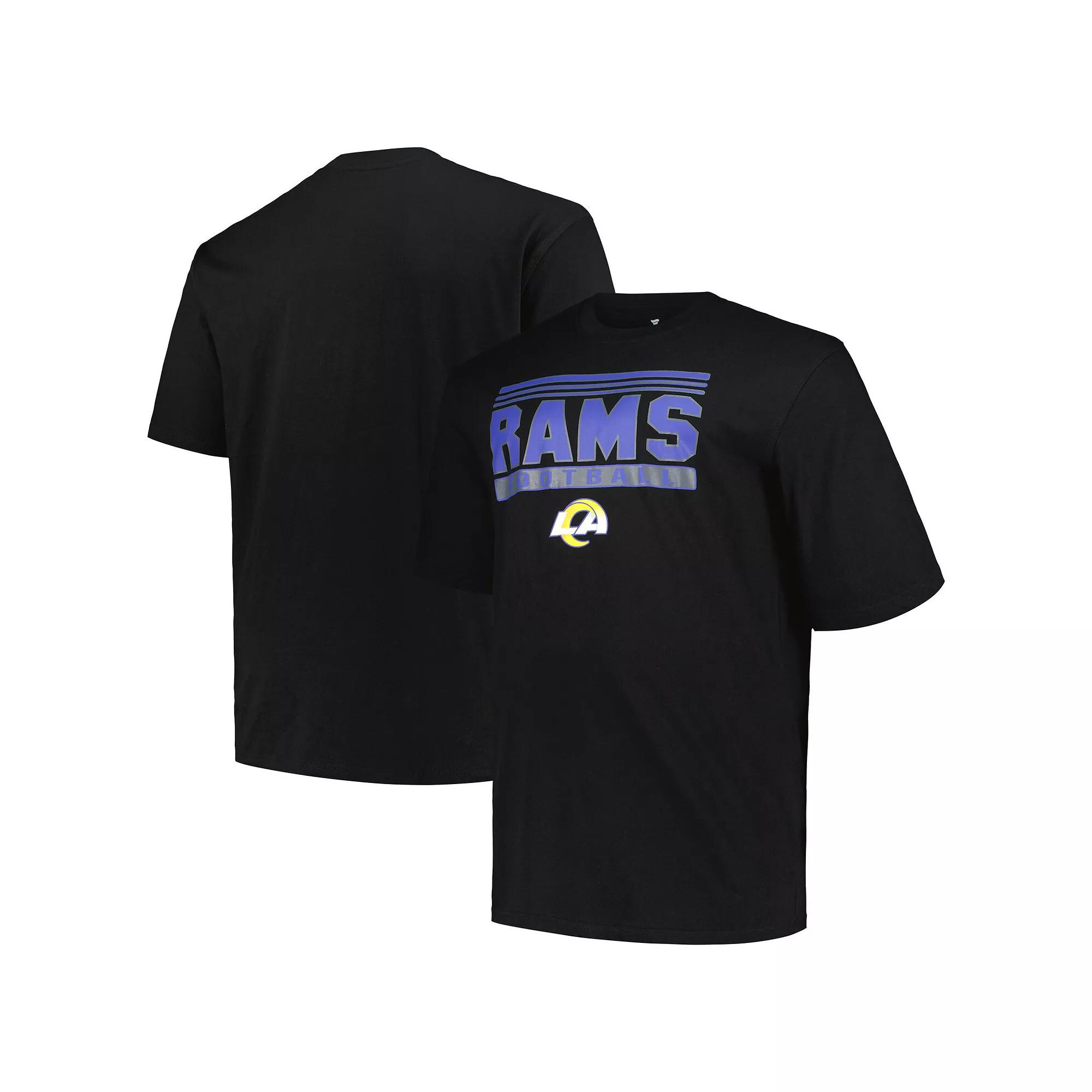 Men's Fanatics Black Los Angeles Rams Big & Tall Pop T-Shirt,  Product Image