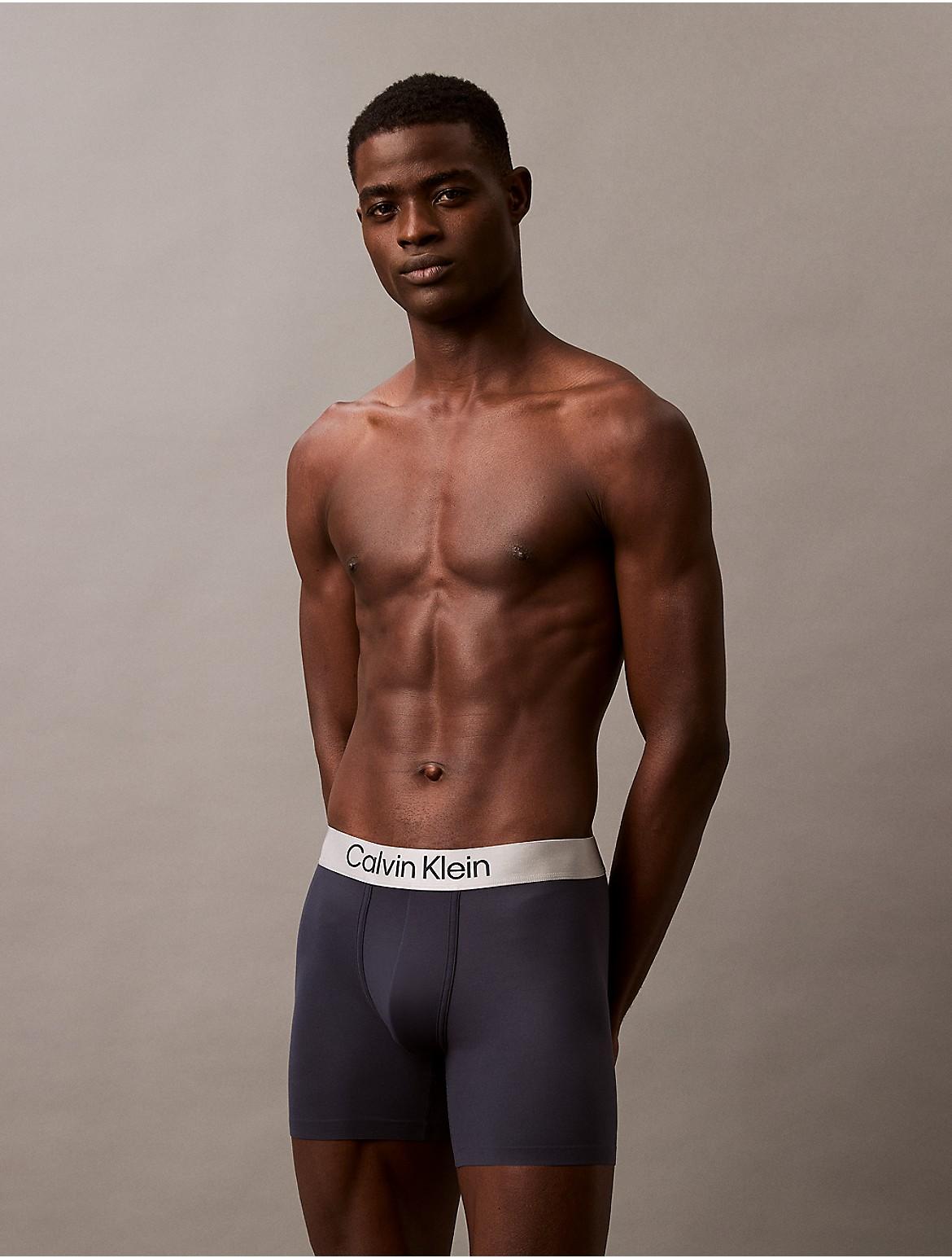 Calvin Klein Mens Brushed Microfiber Stretch Boxer Brief - Grey Product Image