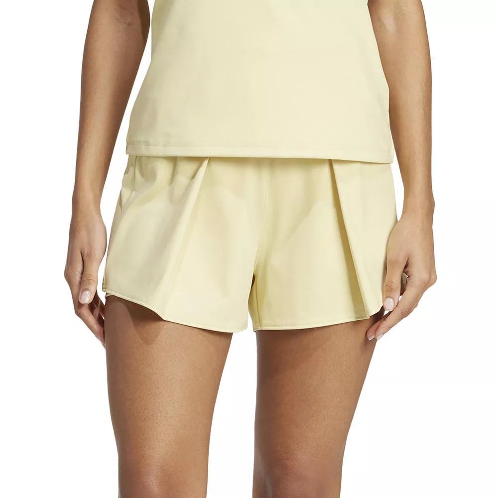 Women's adidas Tennis Climacool Match Shorts, Size: Medium, Powder Yellow Product Image