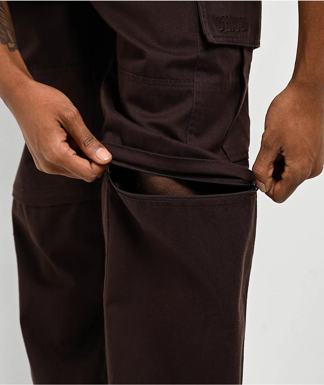 Empyre Brown Zip Off Cargo Skate Pants Product Image