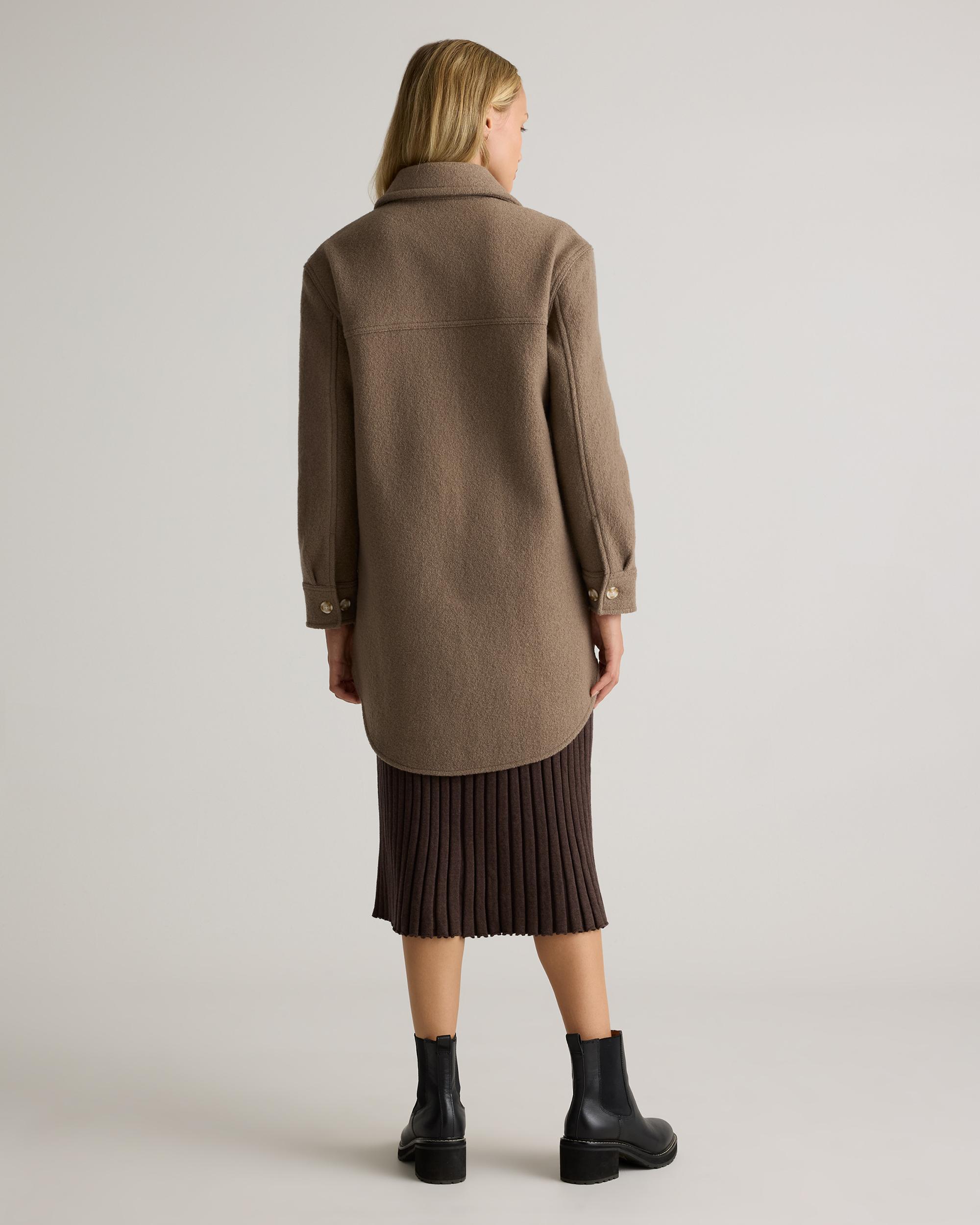 Quince | Women's 100% Merino Wool Long Shirt Jacket Size XL Product Image