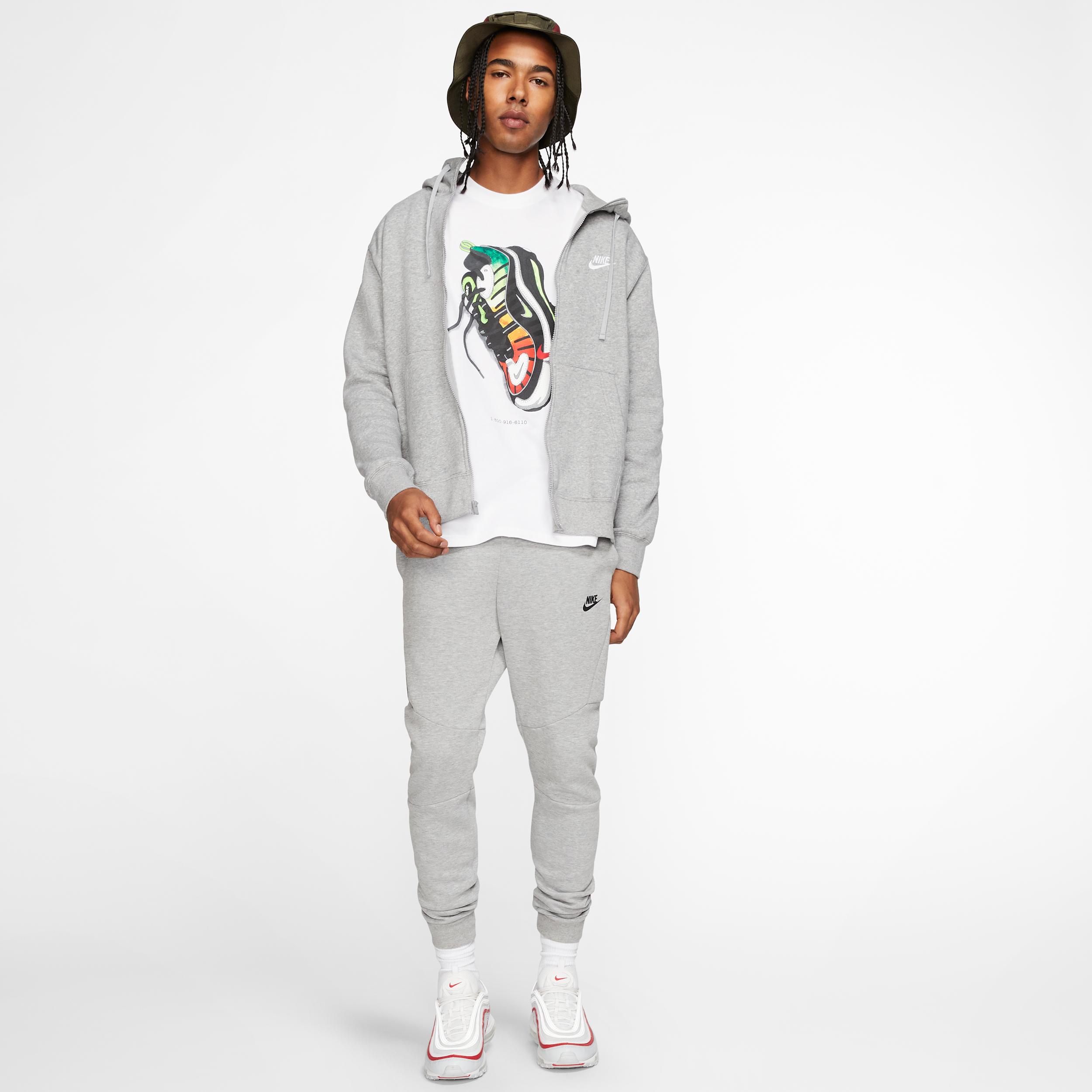 Mens Nike Sportswear Club Fleece Full-Zip Hoodie | BV2645-010 Product Image