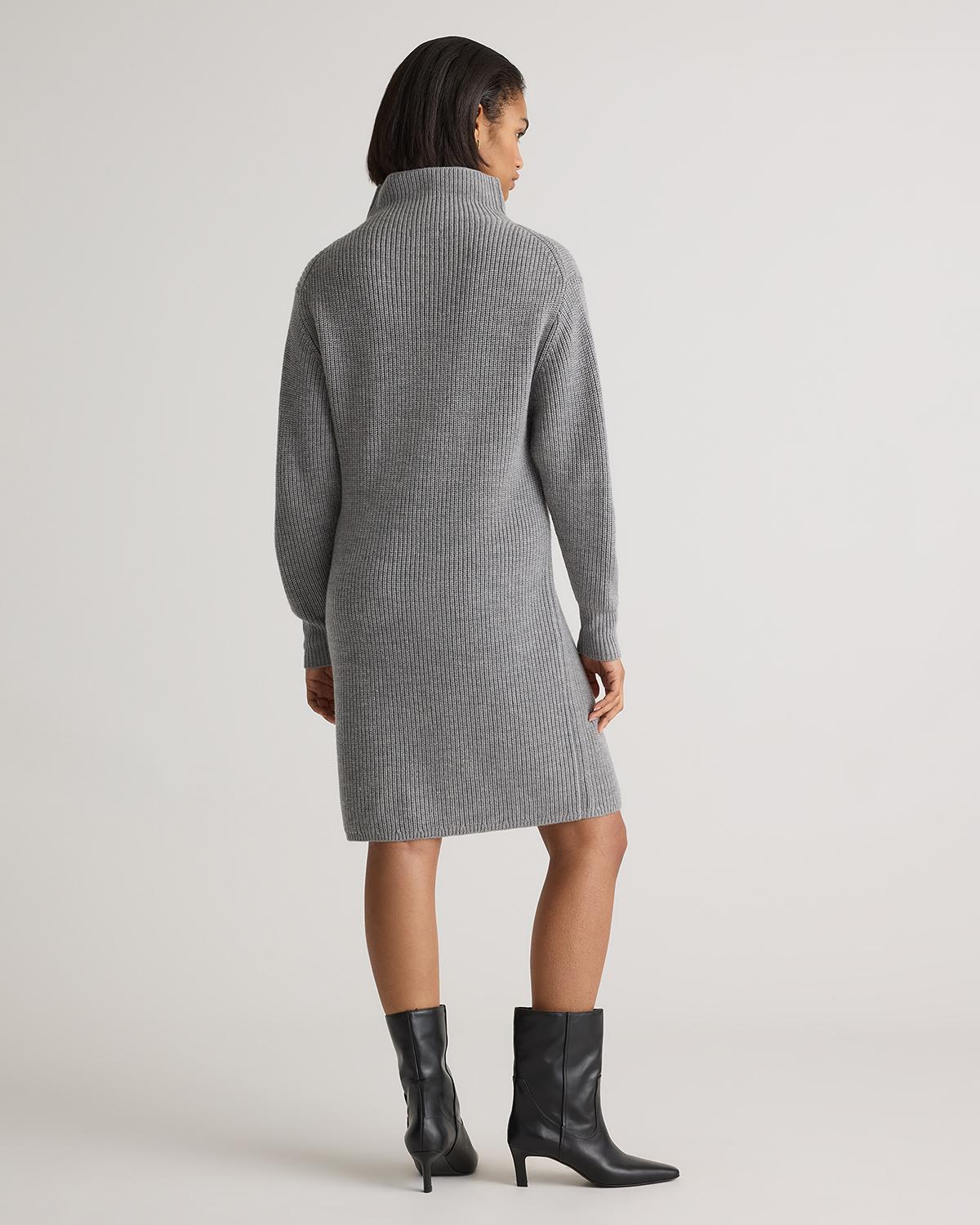 Quince | Women's Australian Merino Wool Relaxed Turtleneck Sweater Dress Product Image