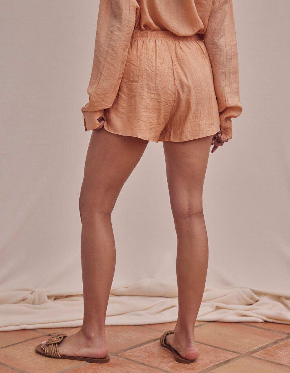 WEST OF MELROSE Textured Pull On Womens Shorts - PEACH Product Image