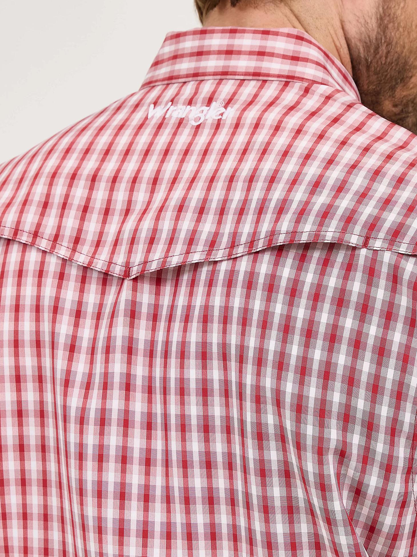 Men's Wrangler Performance Snap Short Sleeve Plaid Shirt | Men's SHIRTS | Wrangler® Product Image