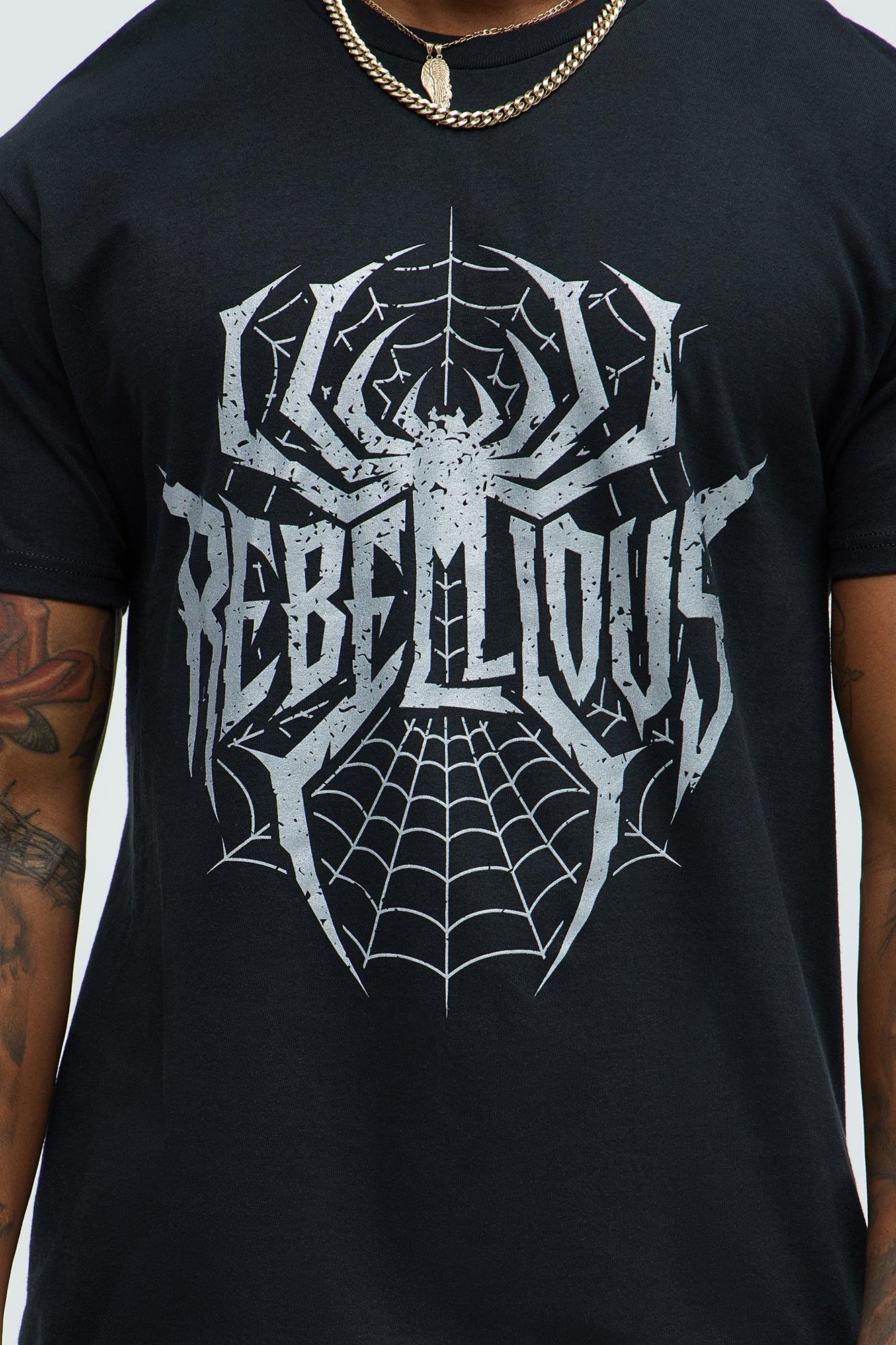 Rebellious Spider Short Sleeve Tee - Black Product Image