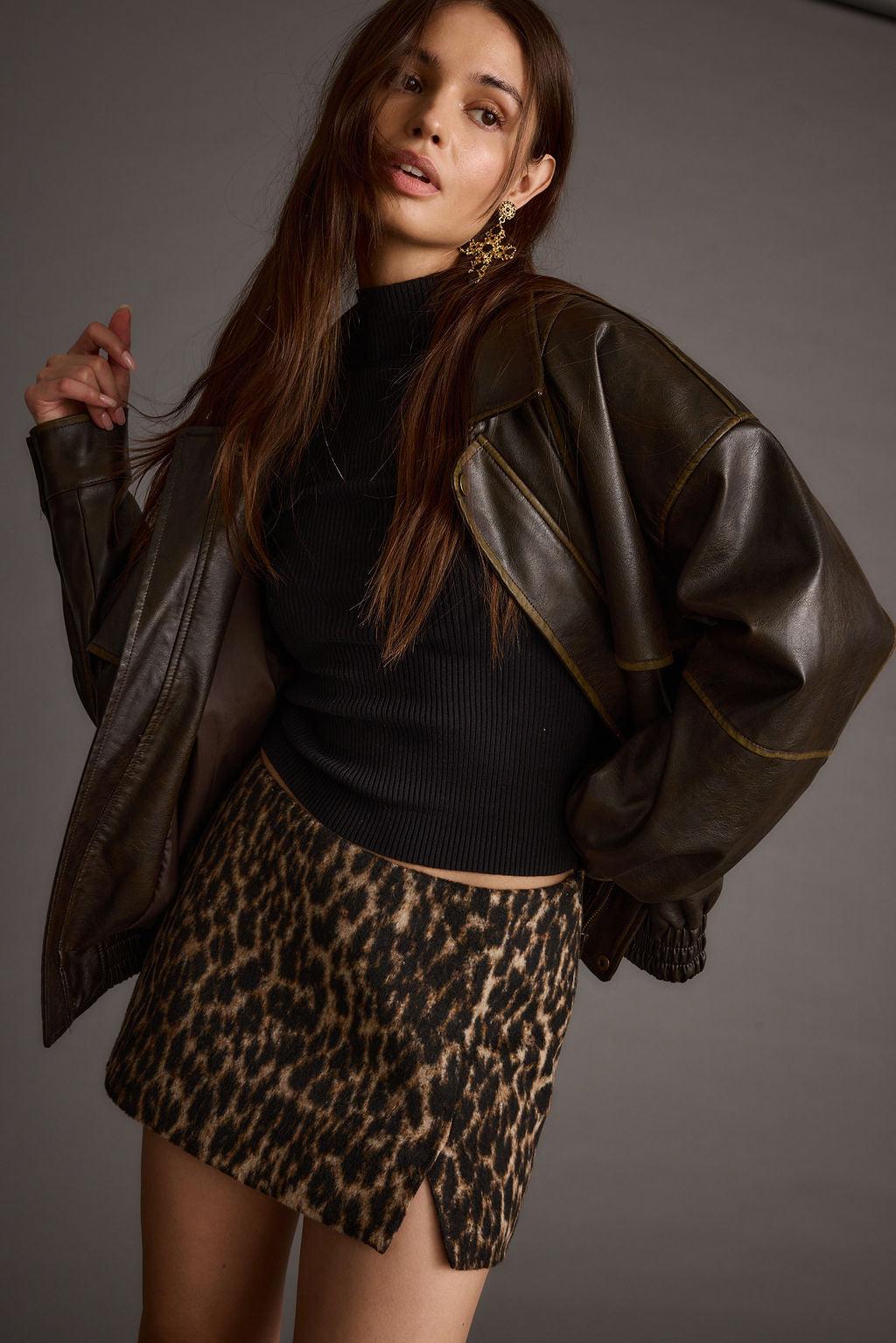 Sahara Leopard Micro Mini Skirt Product Image