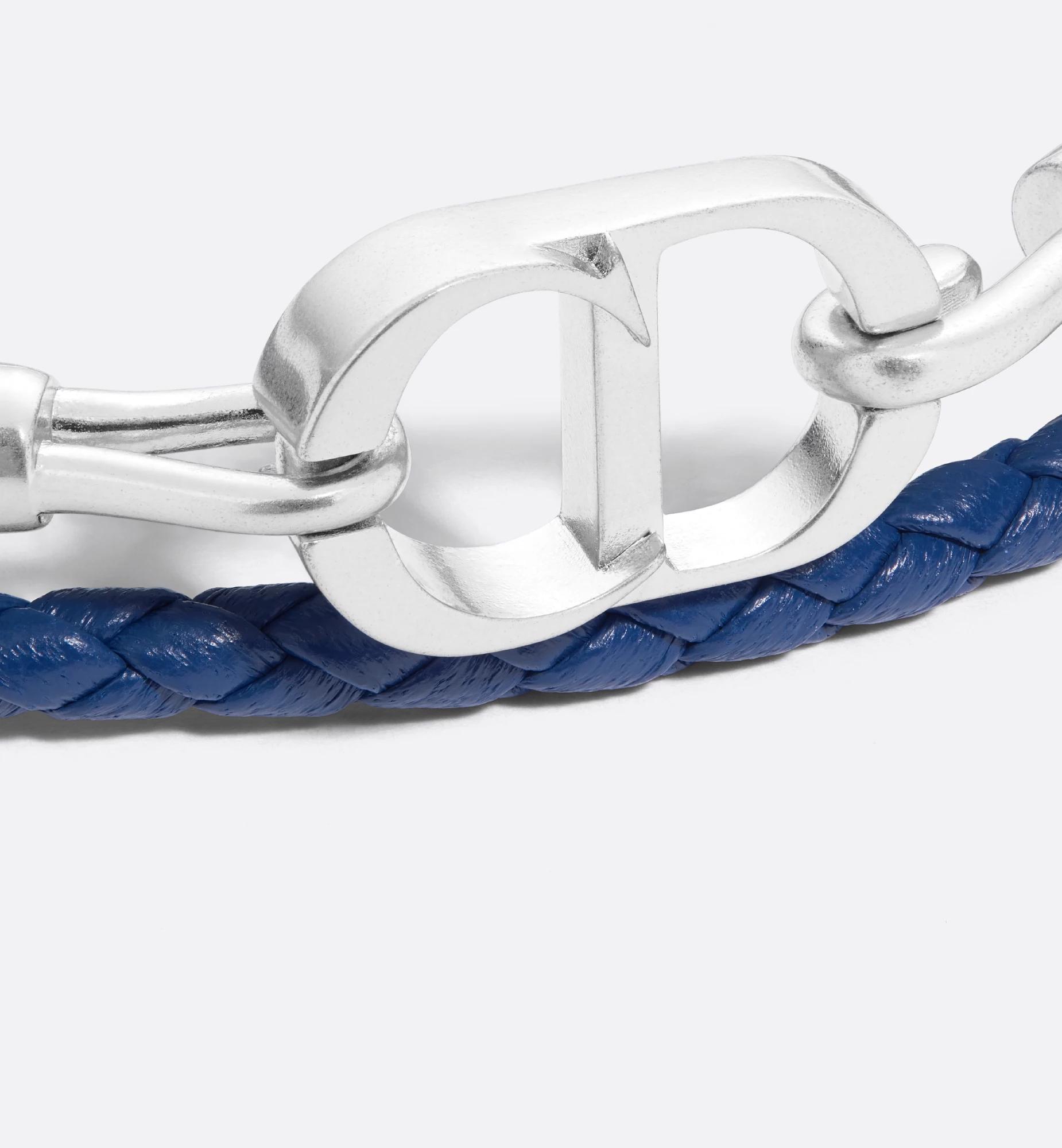 CD Icon Braided Leather Double Bracelet Product Image