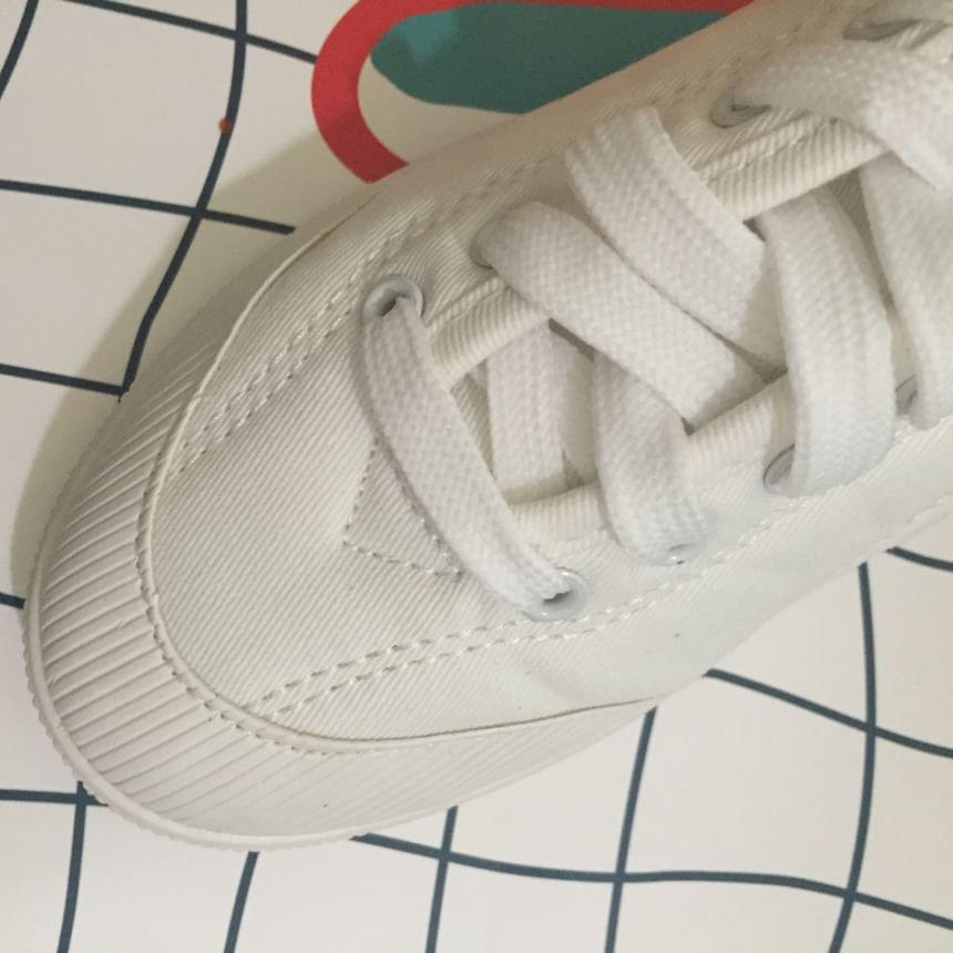 Plain Lace Up Canvas Sneaker Product Image