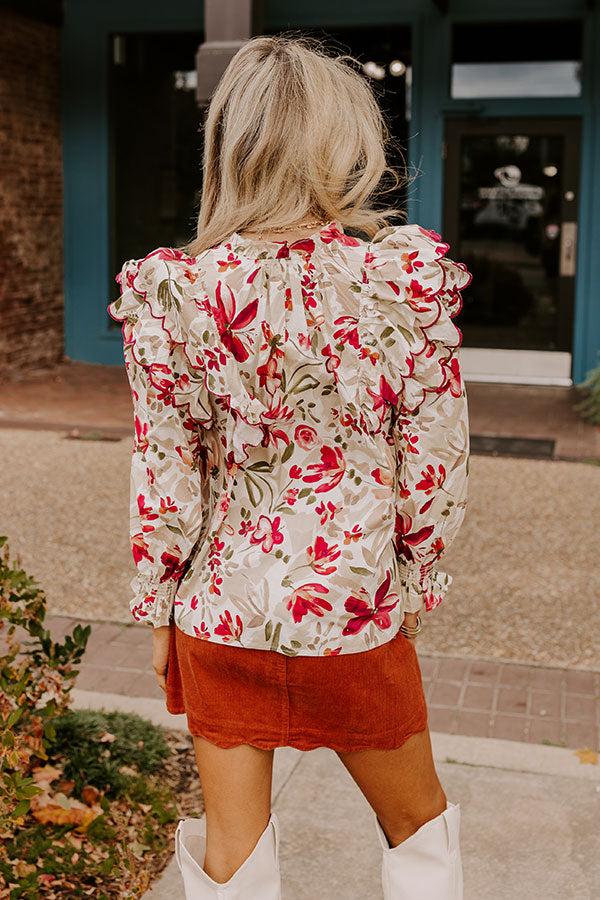 Sangria Sippin' Floral Top Product Image